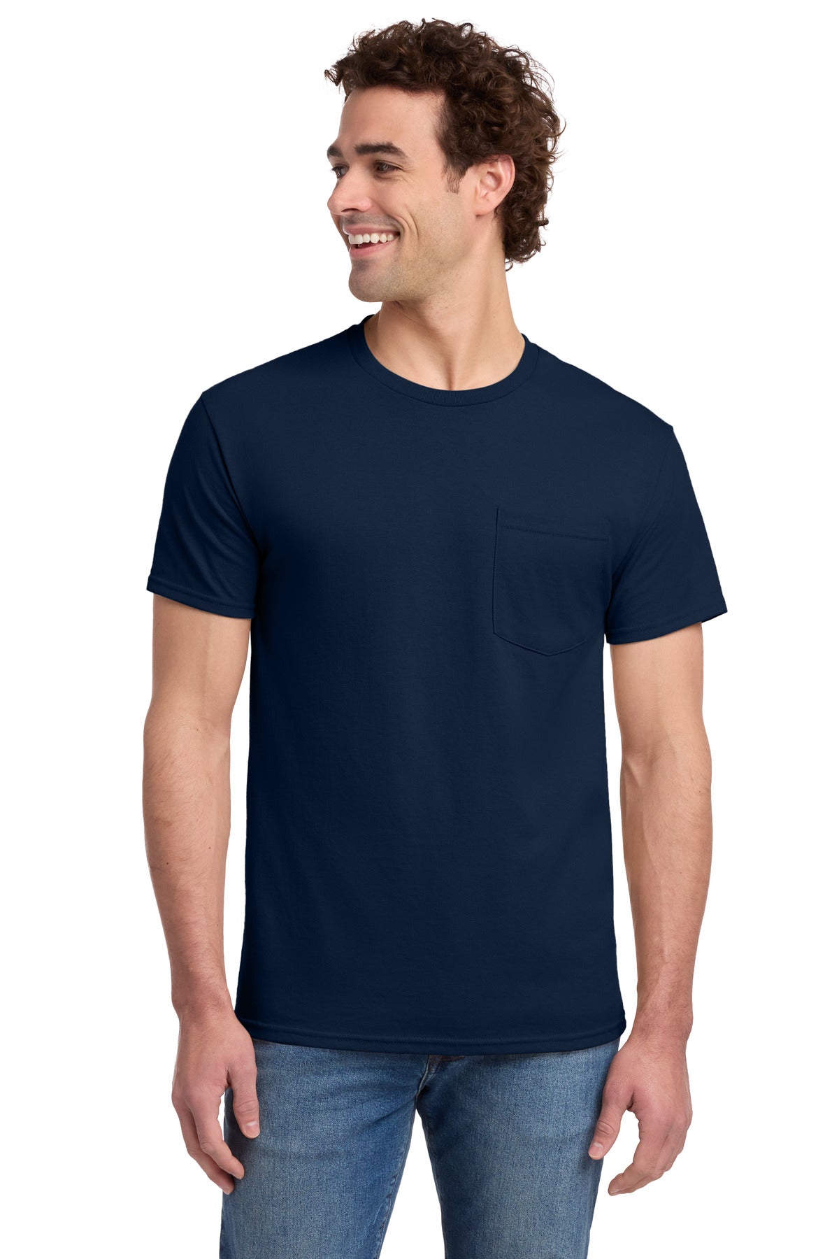 Jerzees® - Dri-Power® 50/50 Cotton/Poly Pocket T-Shirt. 29MP