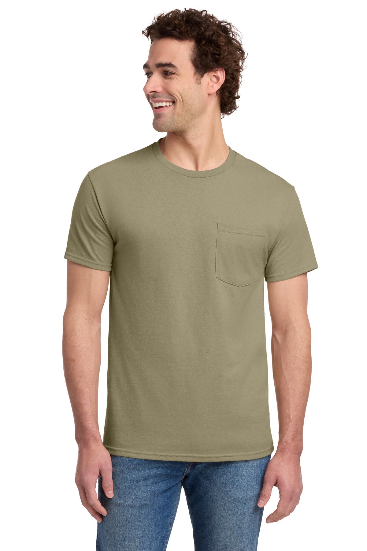 Jerzees® - Dri-Power® 50/50 Cotton/Poly Pocket T-Shirt. 29MP