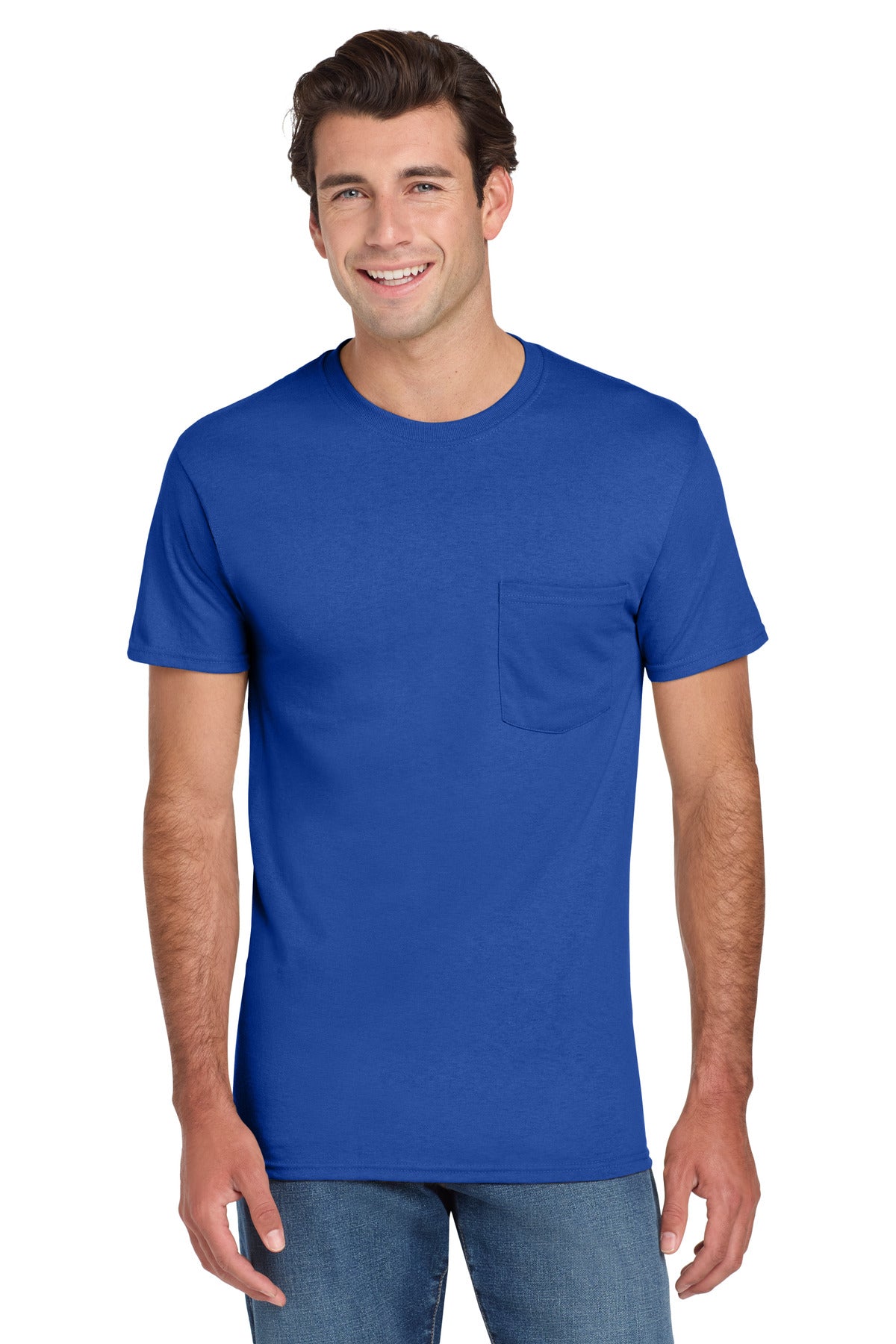 Jerzees® - Dri-Power® 50/50 Cotton/Poly Pocket T-Shirt. 29MP