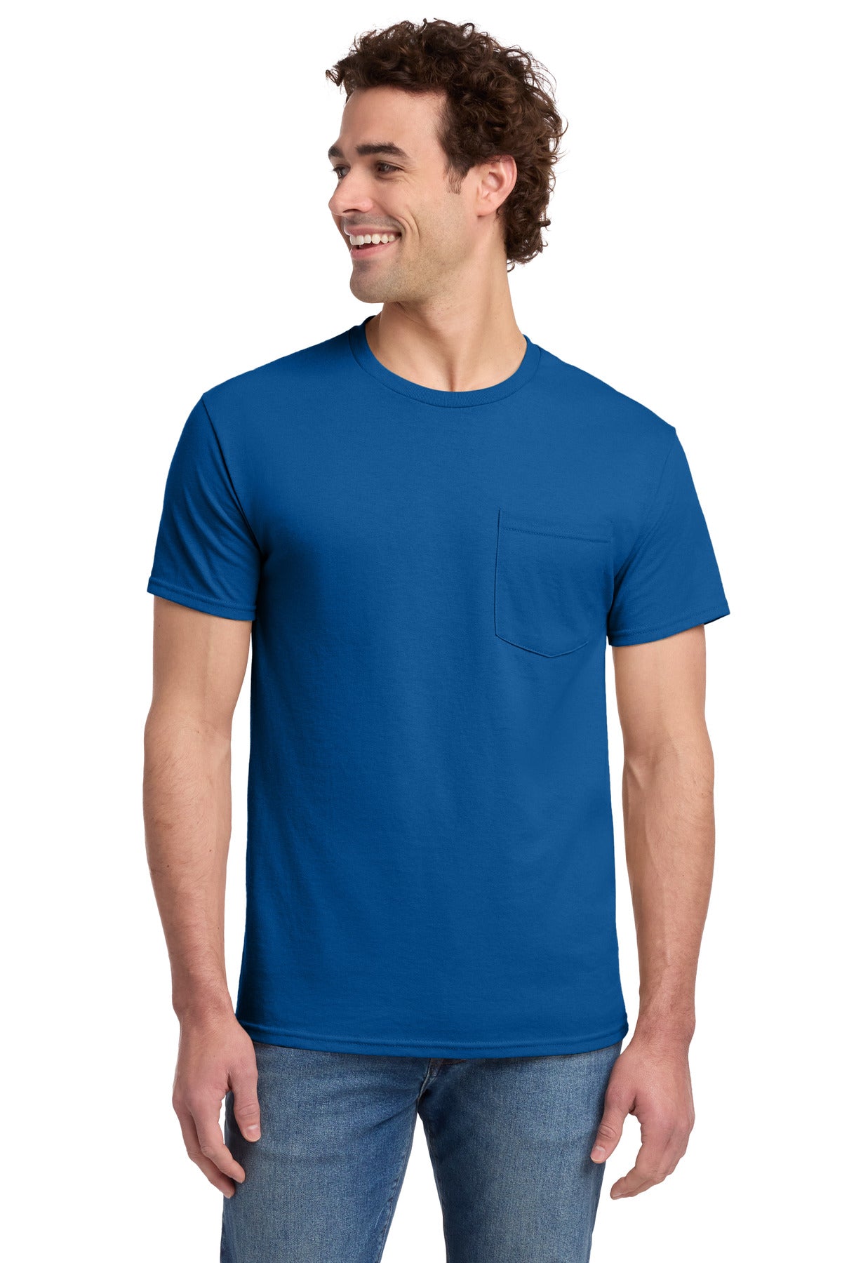 Jerzees® - Dri-Power® 50/50 Cotton/Poly Pocket T-Shirt. 29MP
