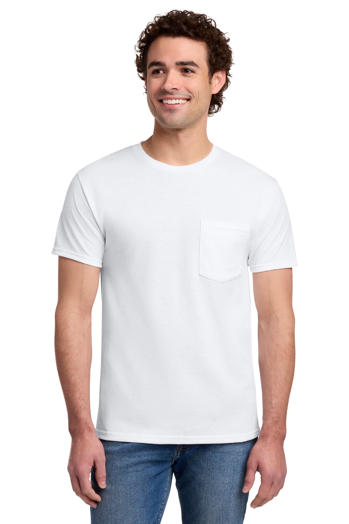 Jerzees® - Dri-Power® 50/50 Cotton/Poly Pocket T-Shirt. 29MP