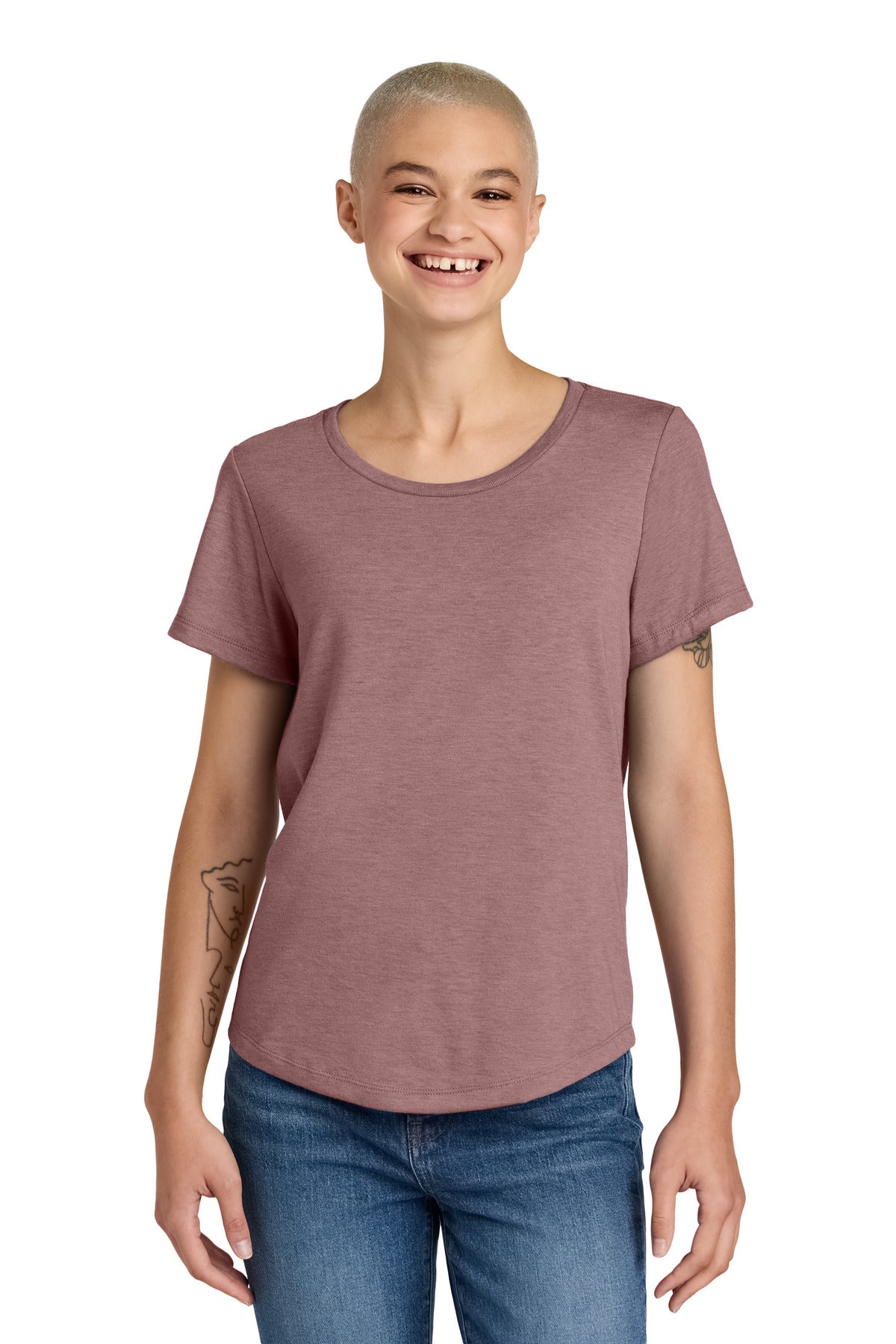 Allmade® Women's Relaxed Tri-Blend Scoop Neck Tee AL2015