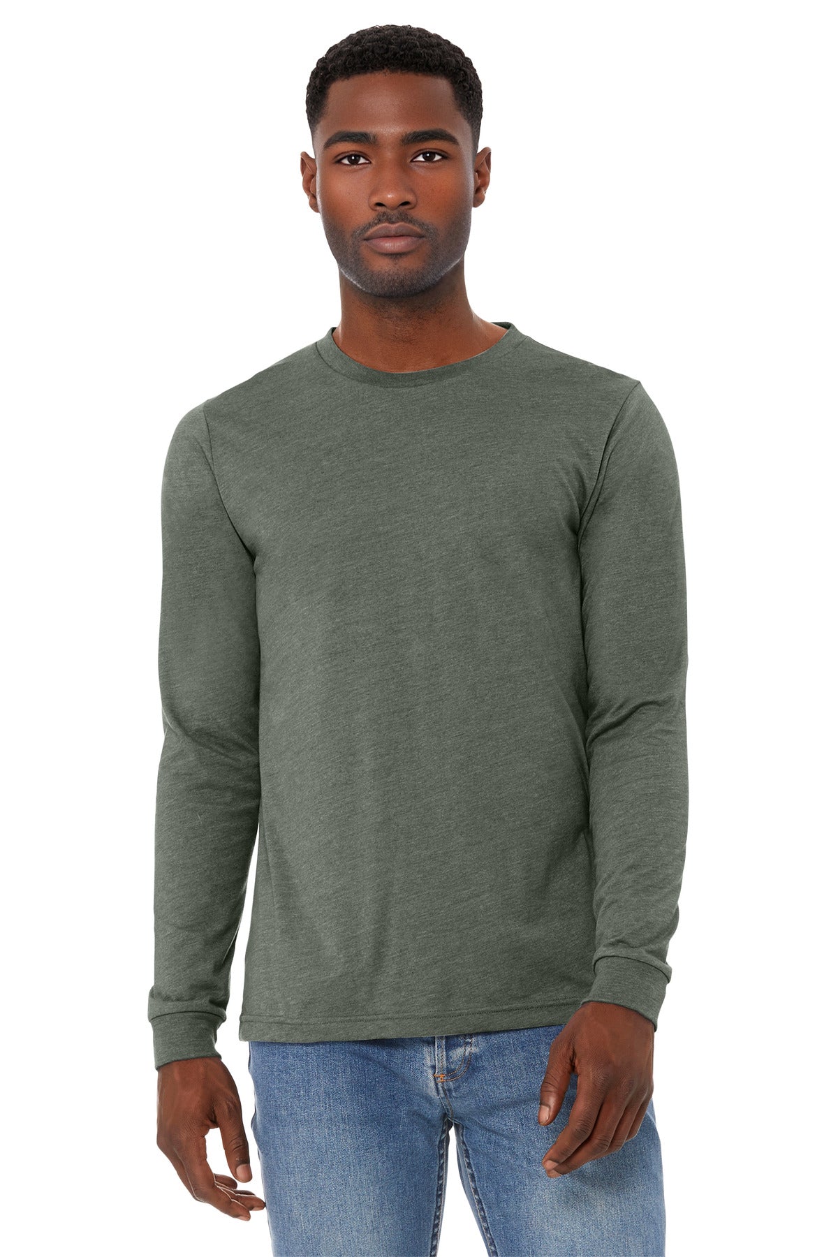 BELLA+CANVAS® Unisex Heather CVC Long Sleeve Tee BC3501CVC