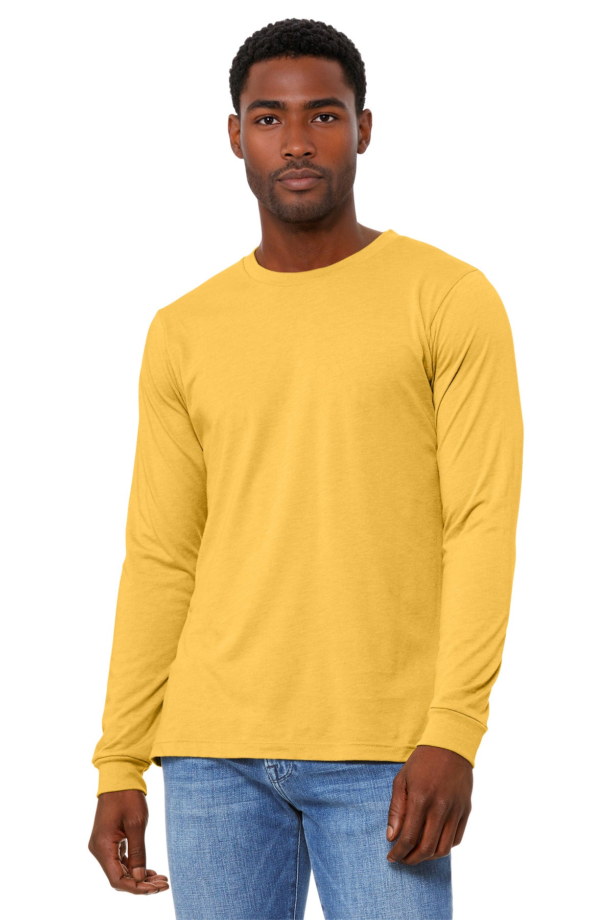 BELLA+CANVAS® Unisex Heather CVC Long Sleeve Tee BC3501CVC