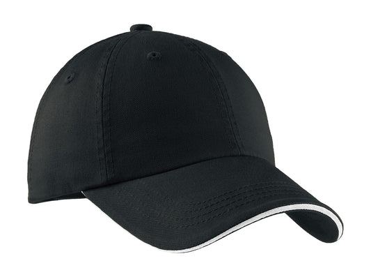 Port Authority® Sandwich Bill Cap with Striped Closure. C830
