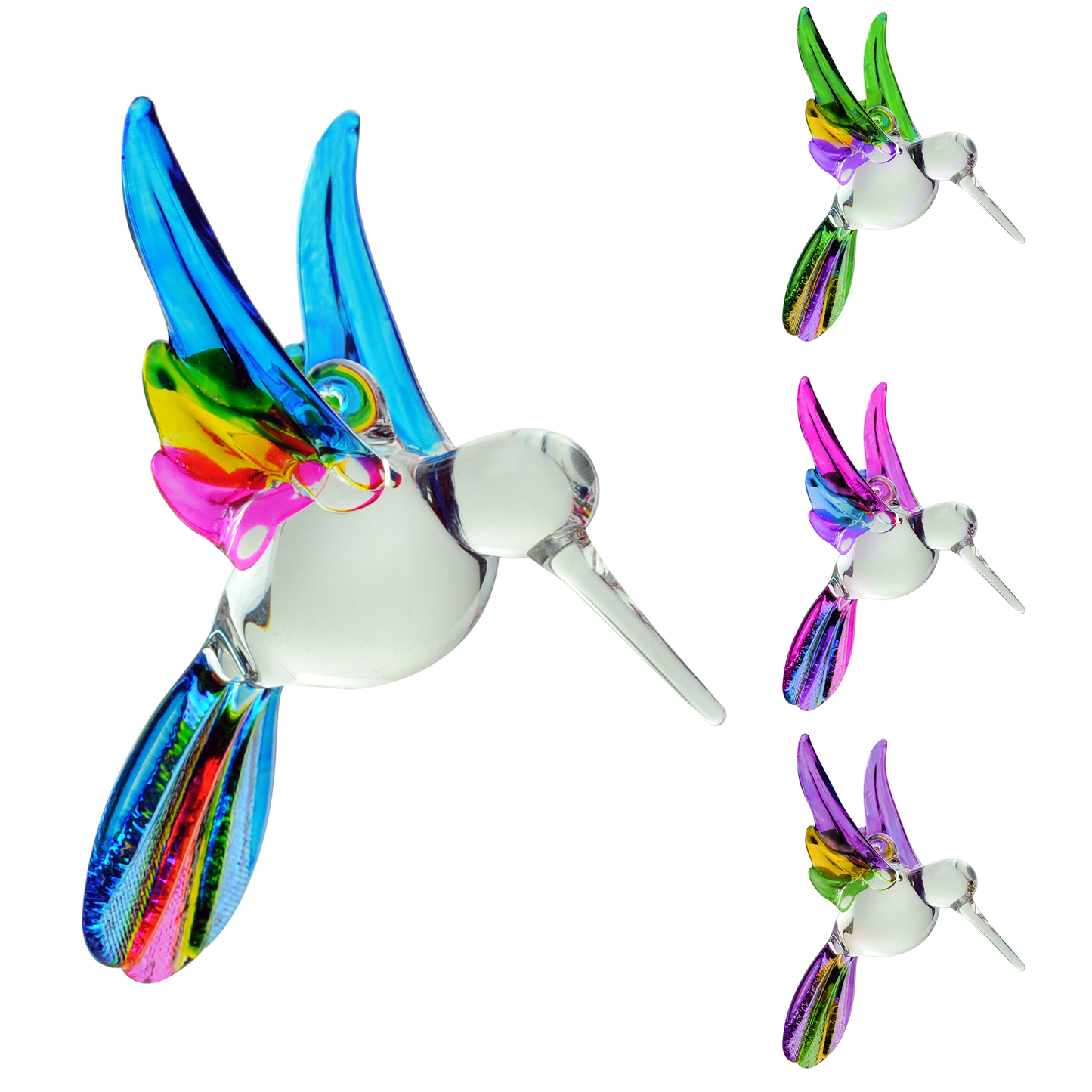 Glass Hummingbird by Crystal Castle®, Multi-Colors
