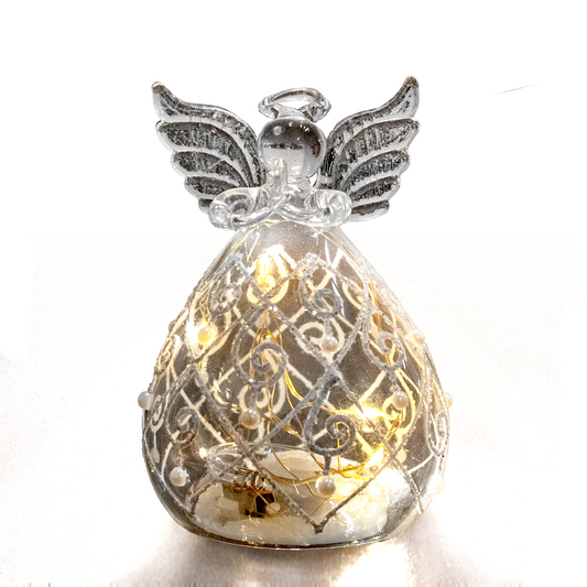 Crystal Castle Clear Light Up Circle Angel