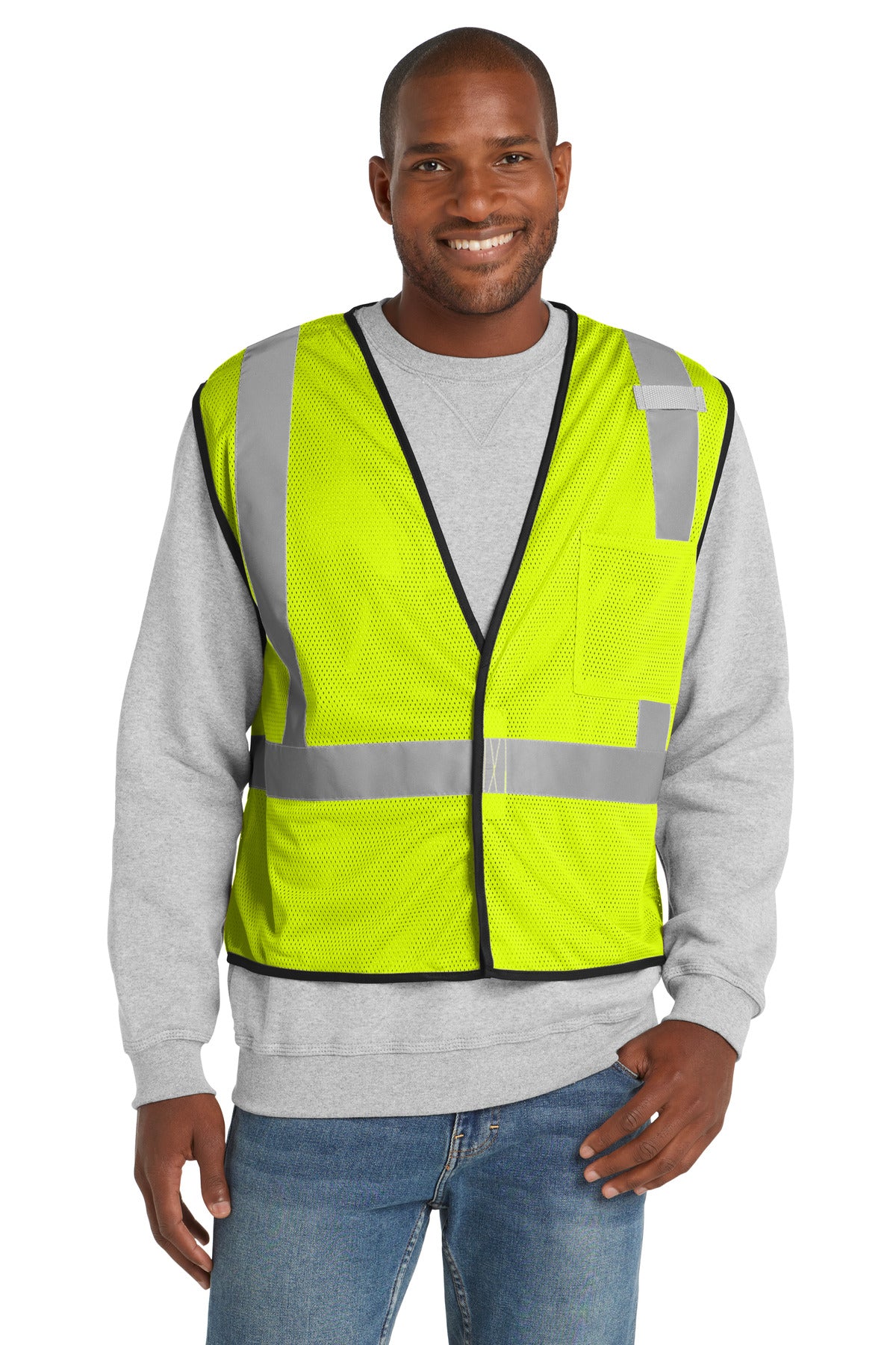 CornerStone ® ANSI 107 Class 2 Economy Mesh One-Pocket Vest. CSV100