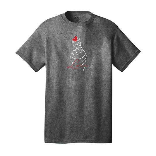 Finger Hearts Short Sleeve Valentines Day T-Shirts