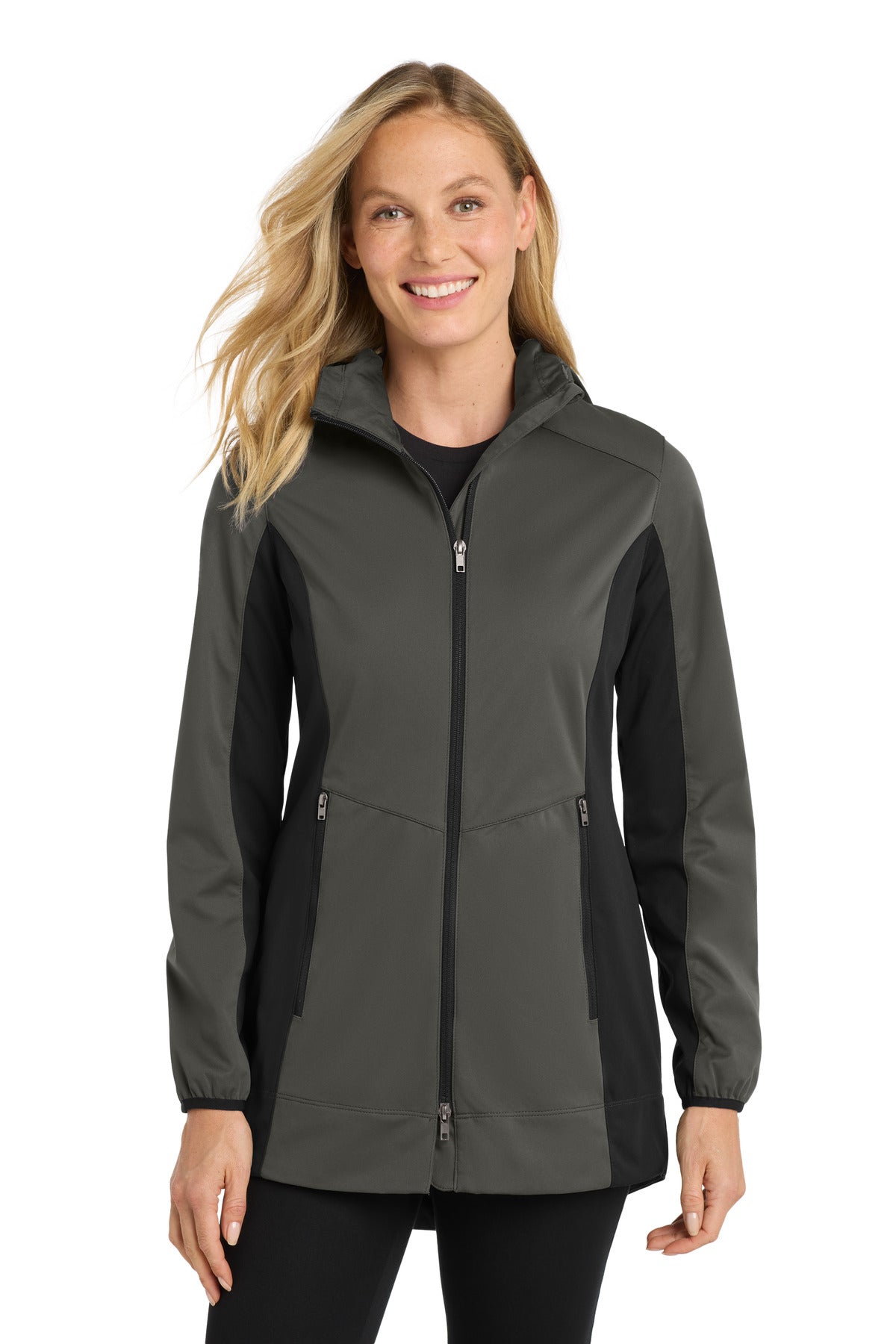 Port Authority® Women's Active Hooded Soft Shell Jacket. L719