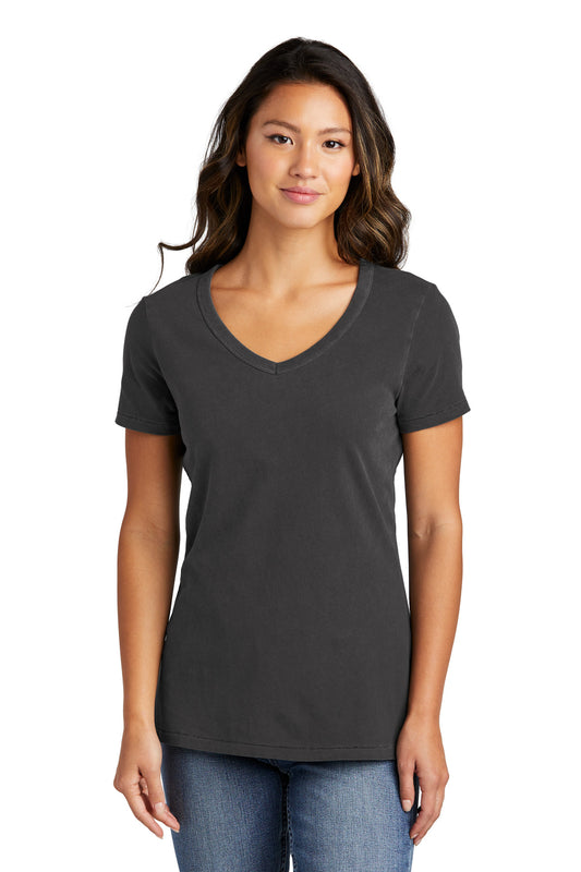 Port & Co™ Women's Beach Wash® Garment-Dyed V-Neck Tee LPC099V