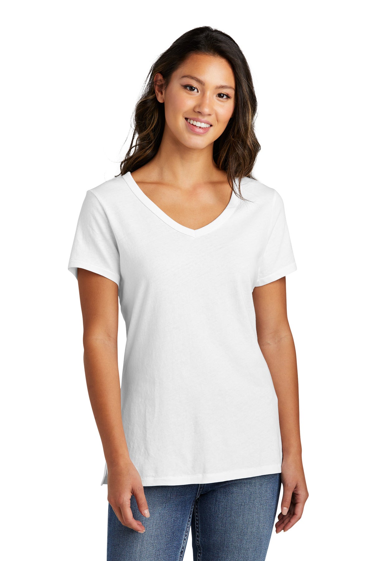 Port & Co™ Women's Beach Wash® Garment-Dyed V-Neck Tee LPC099V