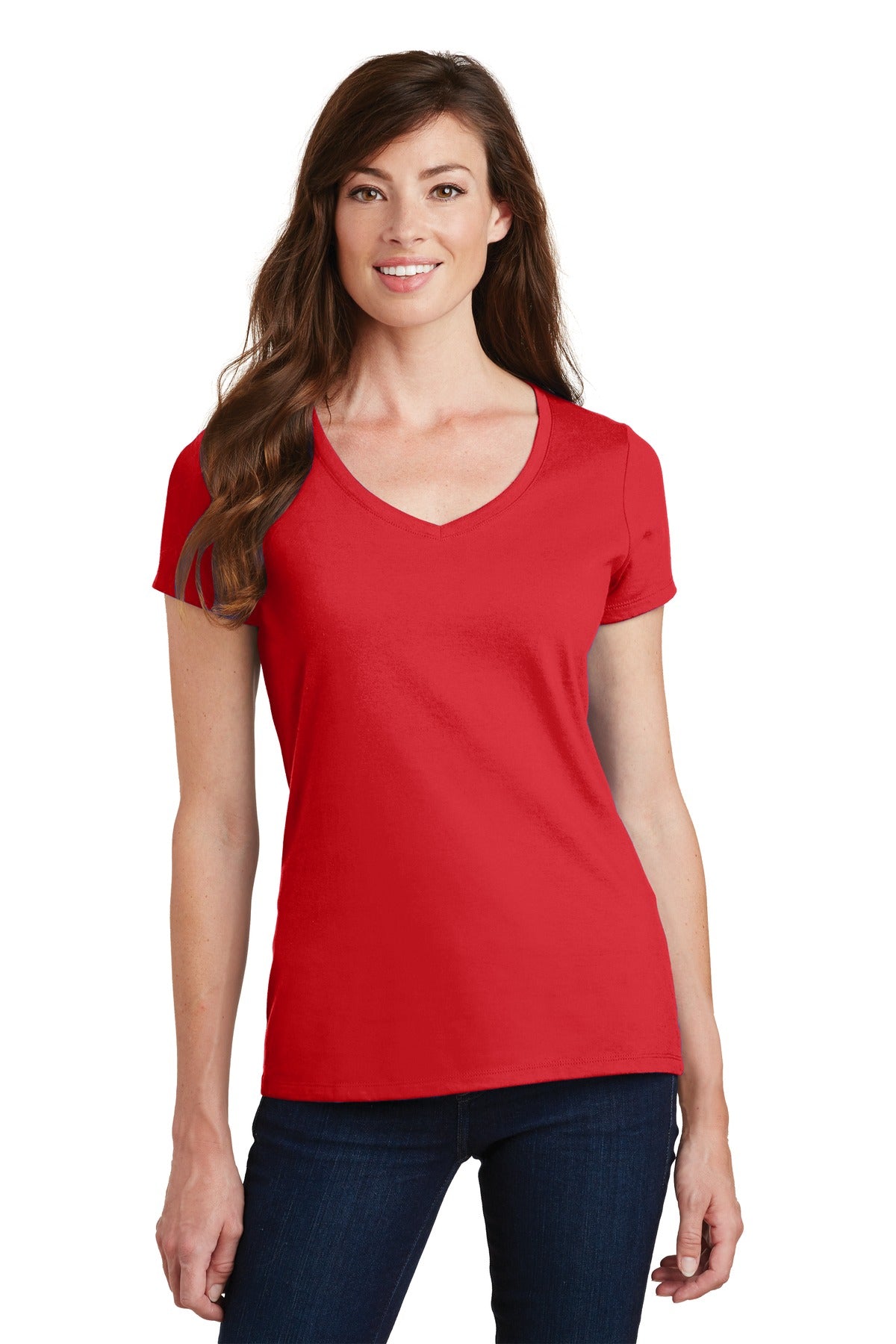 Port & Co™ Women's Fan Favorite V-Neck Tee. LPC450V