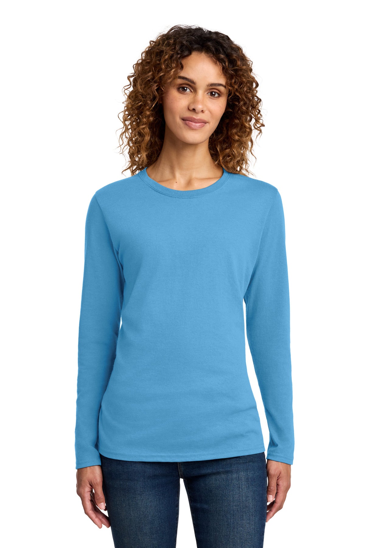 Port & Co™ Women's Long Sleeve Core Cotton Tee. LPC54LS