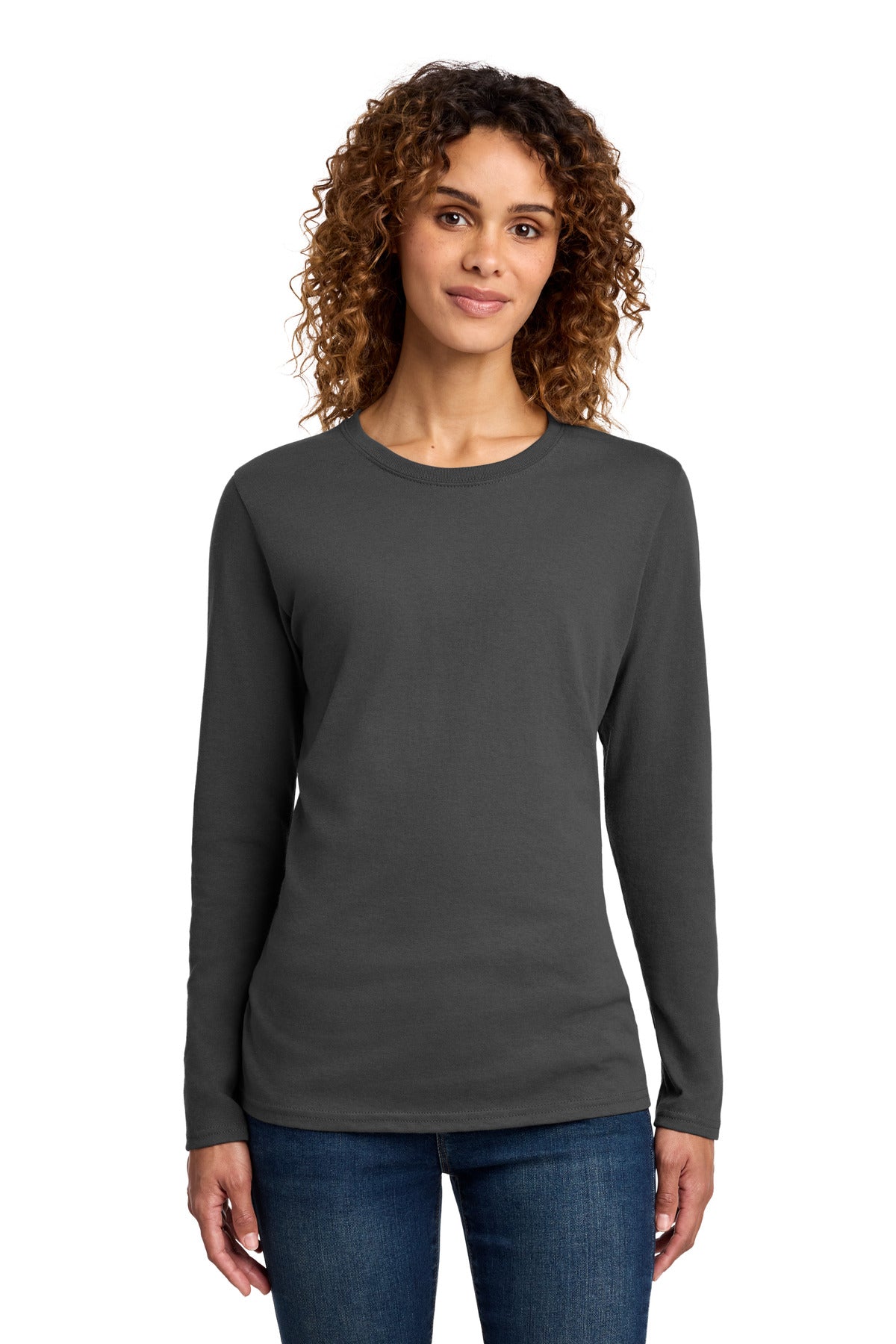 Port & Co™ Women's Long Sleeve Core Cotton Tee. LPC54LS