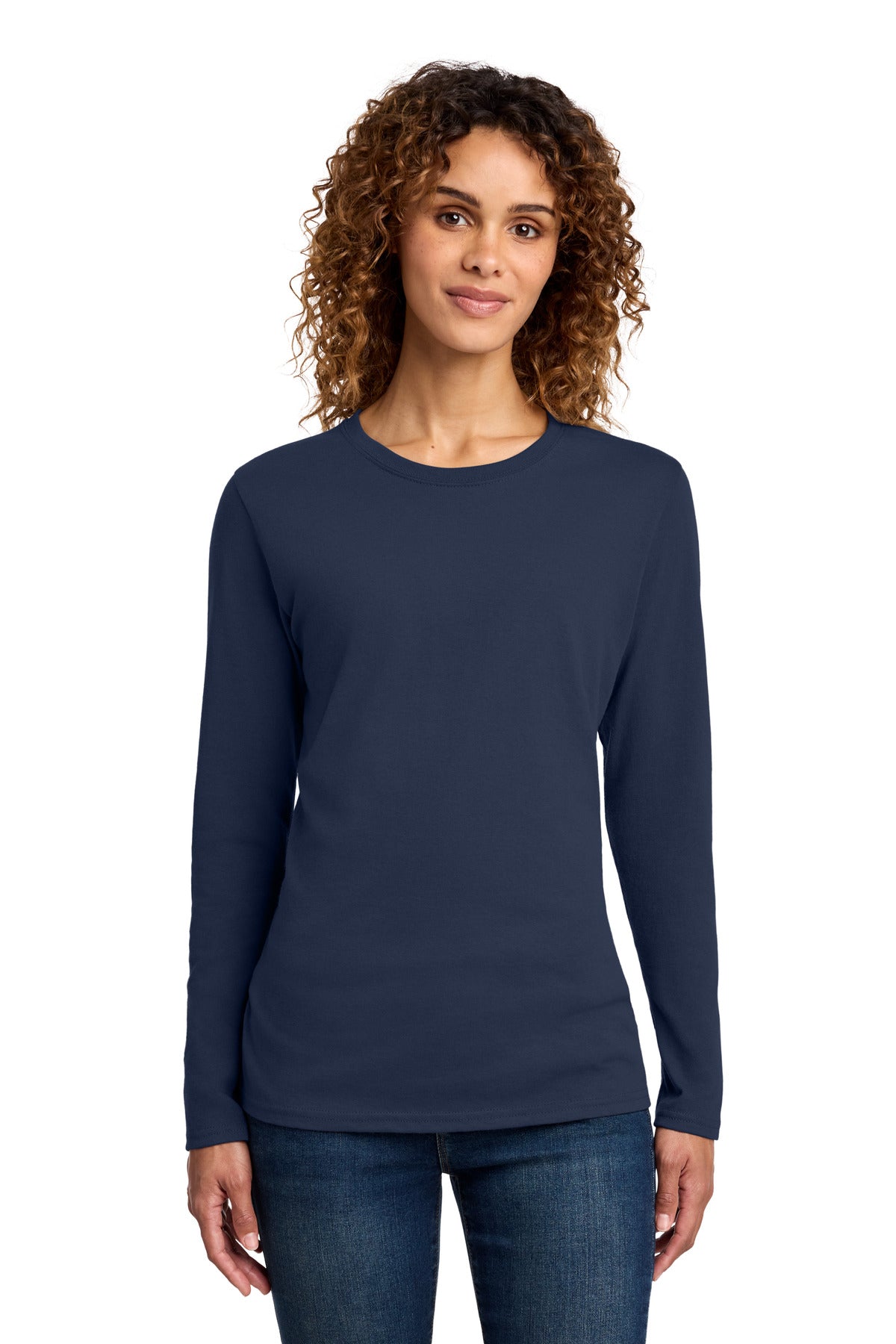 Port & Co™ Women's Long Sleeve Core Cotton Tee. LPC54LS