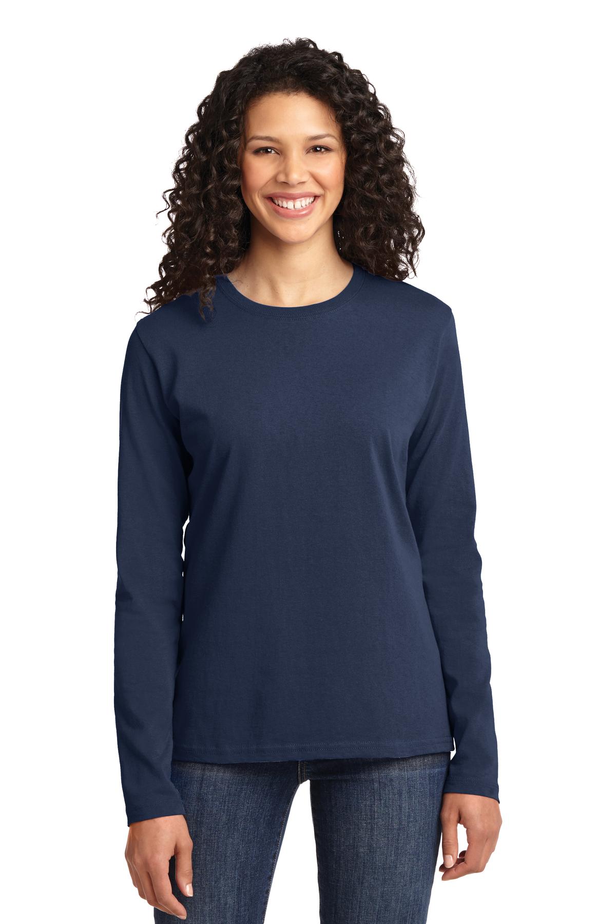 Port & Co™ Women's Long Sleeve Core Cotton Tee. LPC54LS