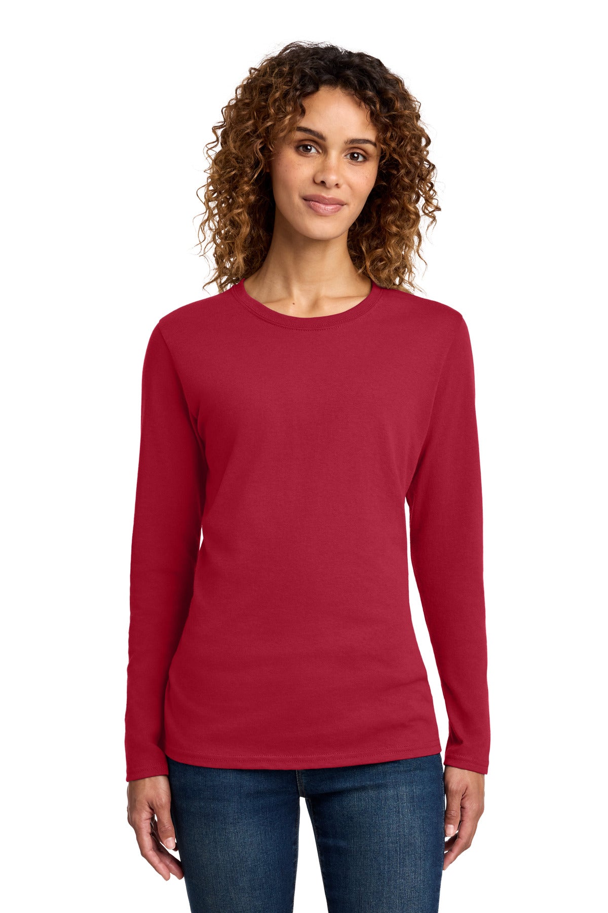 Port & Co™ Women's Long Sleeve Core Cotton Tee. LPC54LS