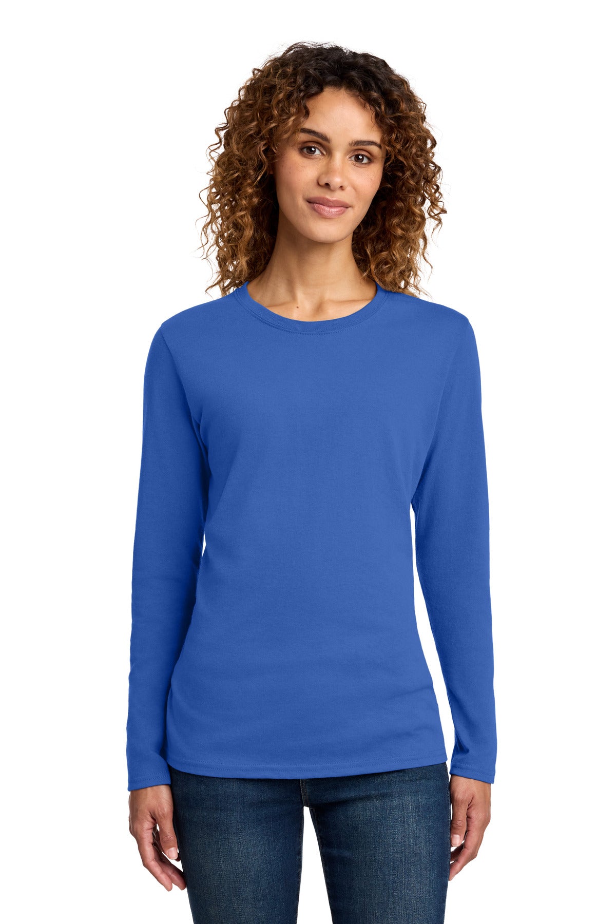 Port & Co™ Women's Long Sleeve Core Cotton Tee. LPC54LS
