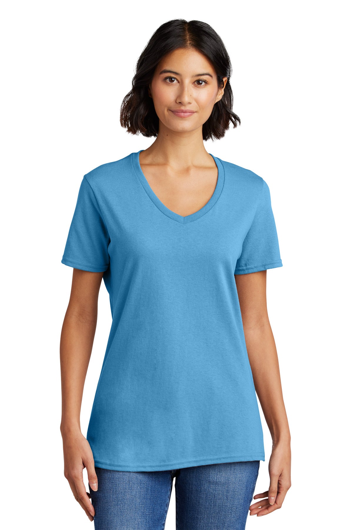 Port & Co™ Women's Core Cotton V-Neck Tee. LPC54V