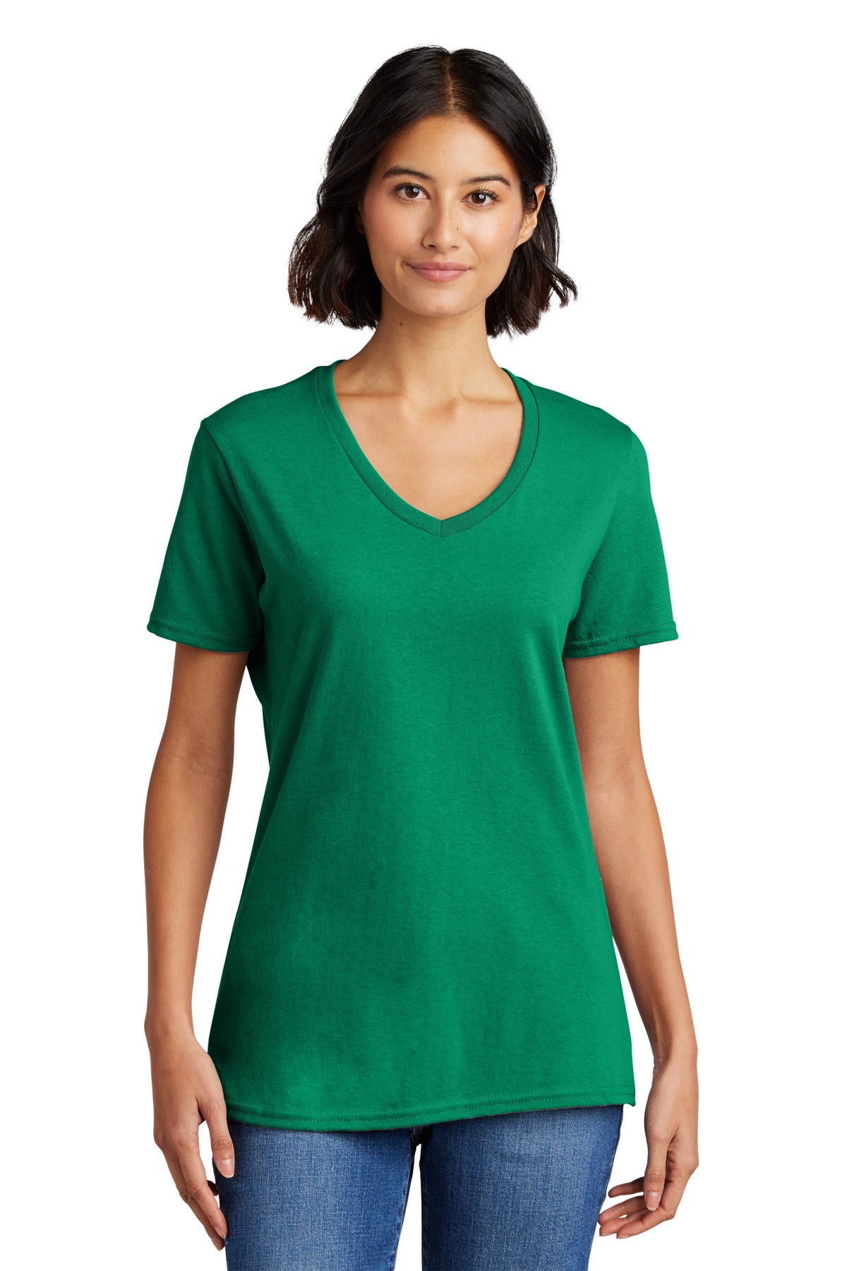 Port & Co™ Women's Core Cotton V-Neck Tee. LPC54V