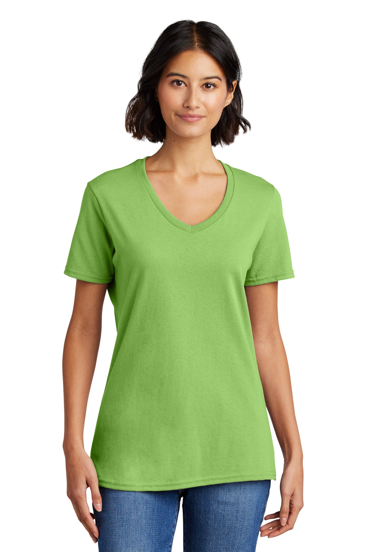 Port & Co™ Women's Core Cotton V-Neck Tee. LPC54V