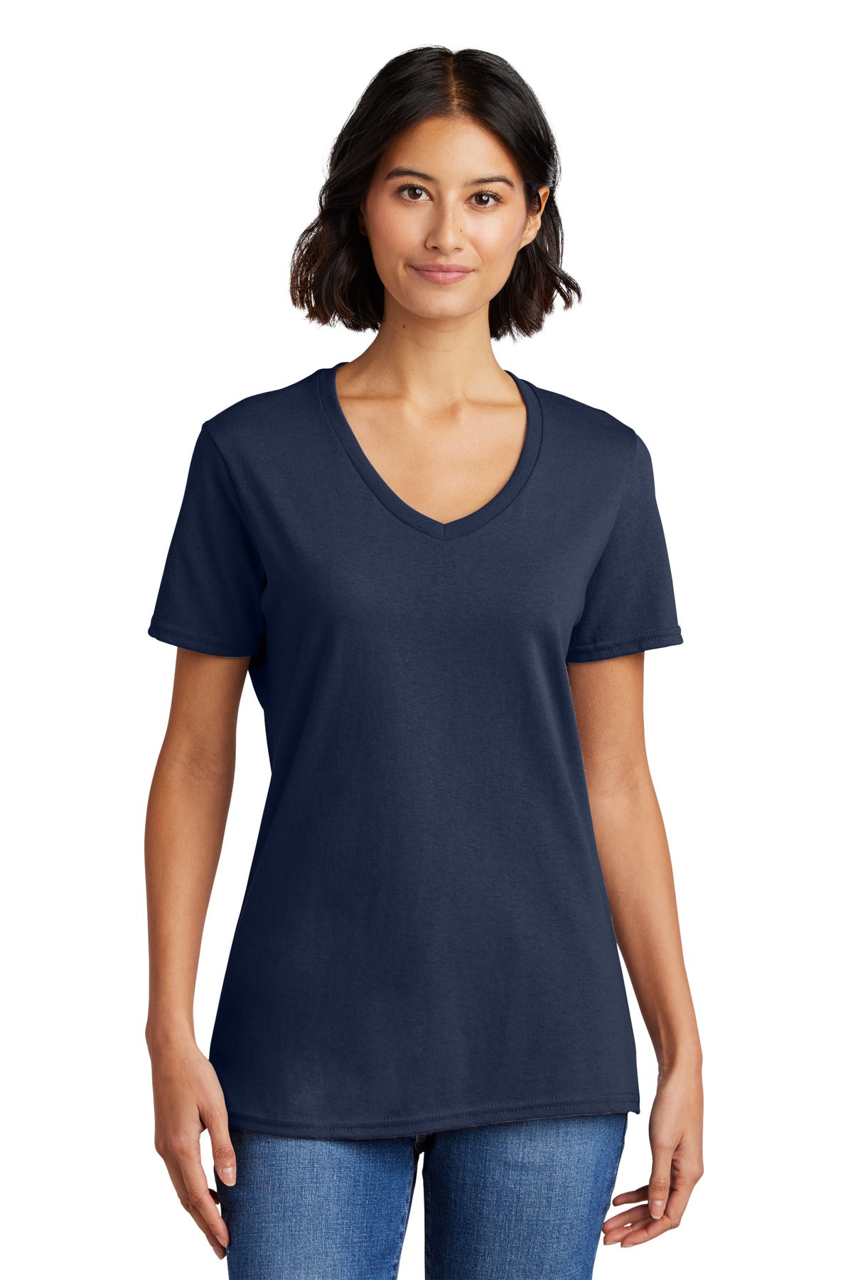 Port & Co™ Women's Core Cotton V-Neck Tee. LPC54V