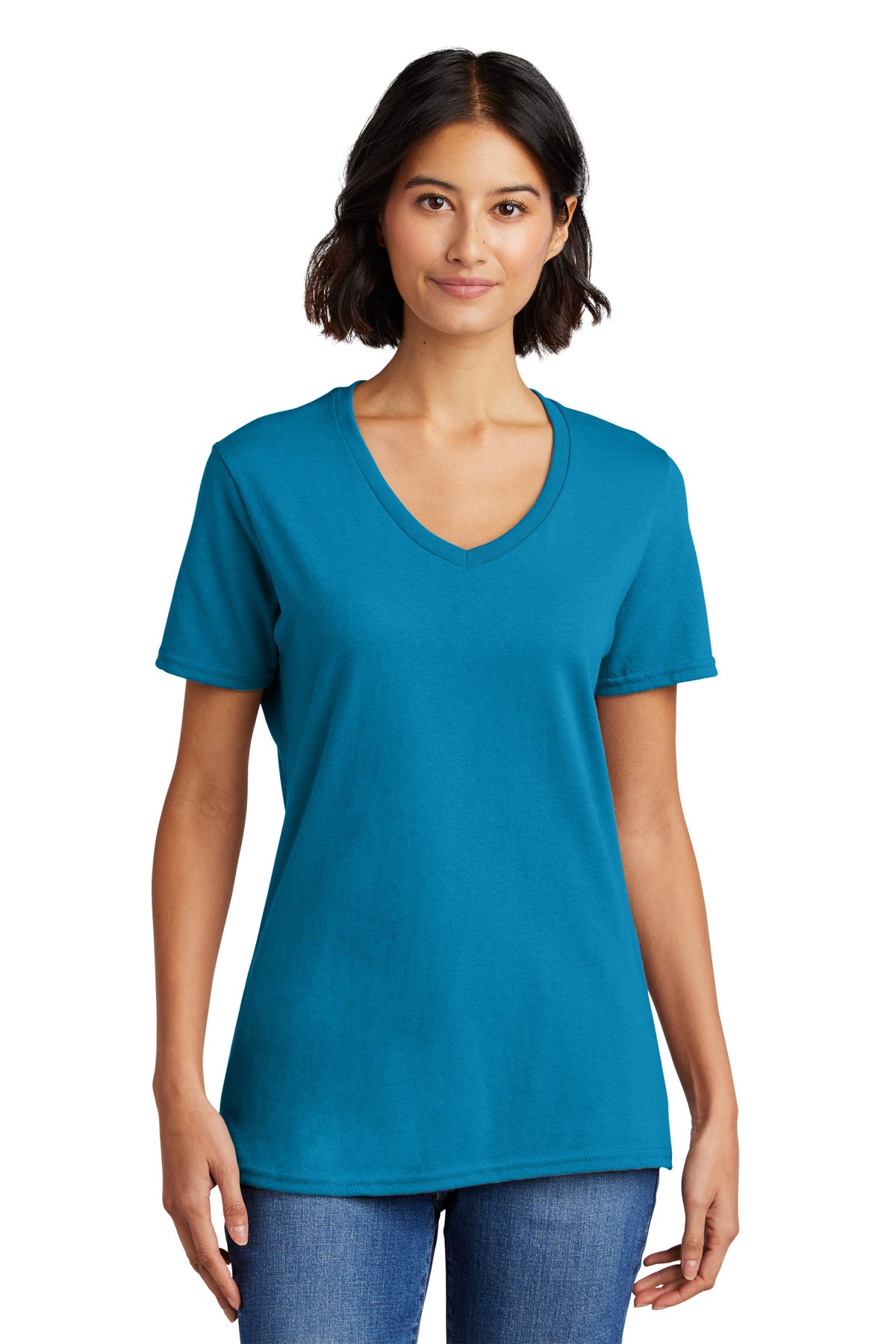 Port & Co™ Women's Core Cotton V-Neck Tee. LPC54V