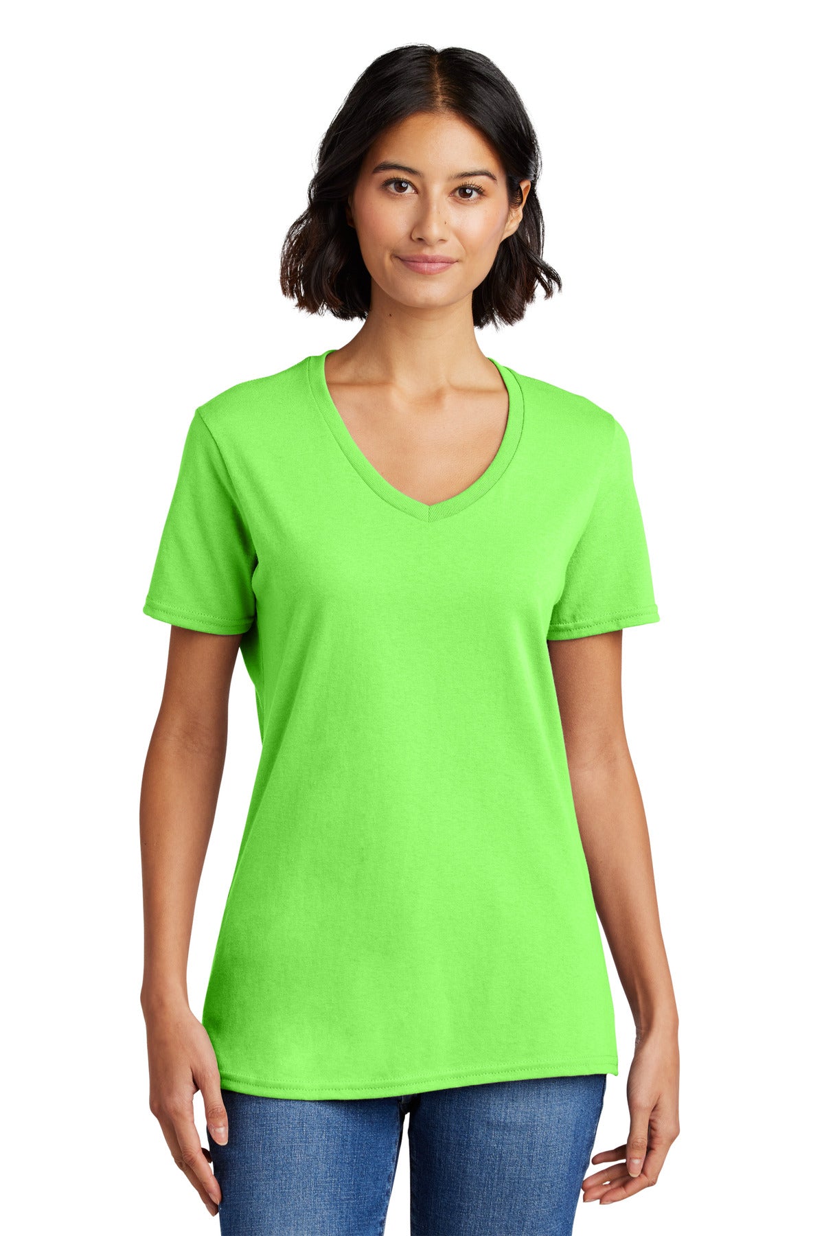 Port & Co™ Women's Core Cotton V-Neck Tee. LPC54V