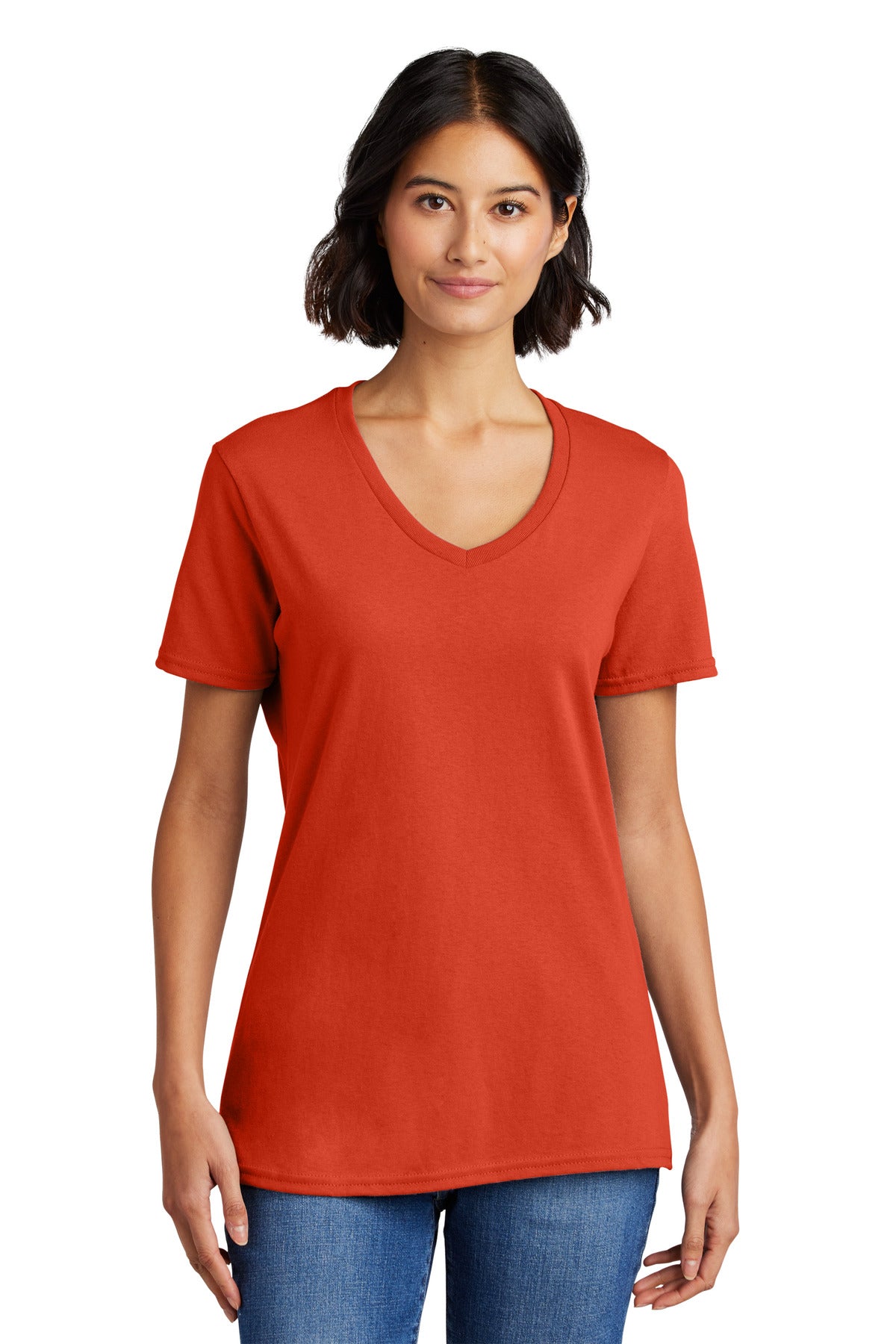 Port & Co™ Women's Core Cotton V-Neck Tee. LPC54V