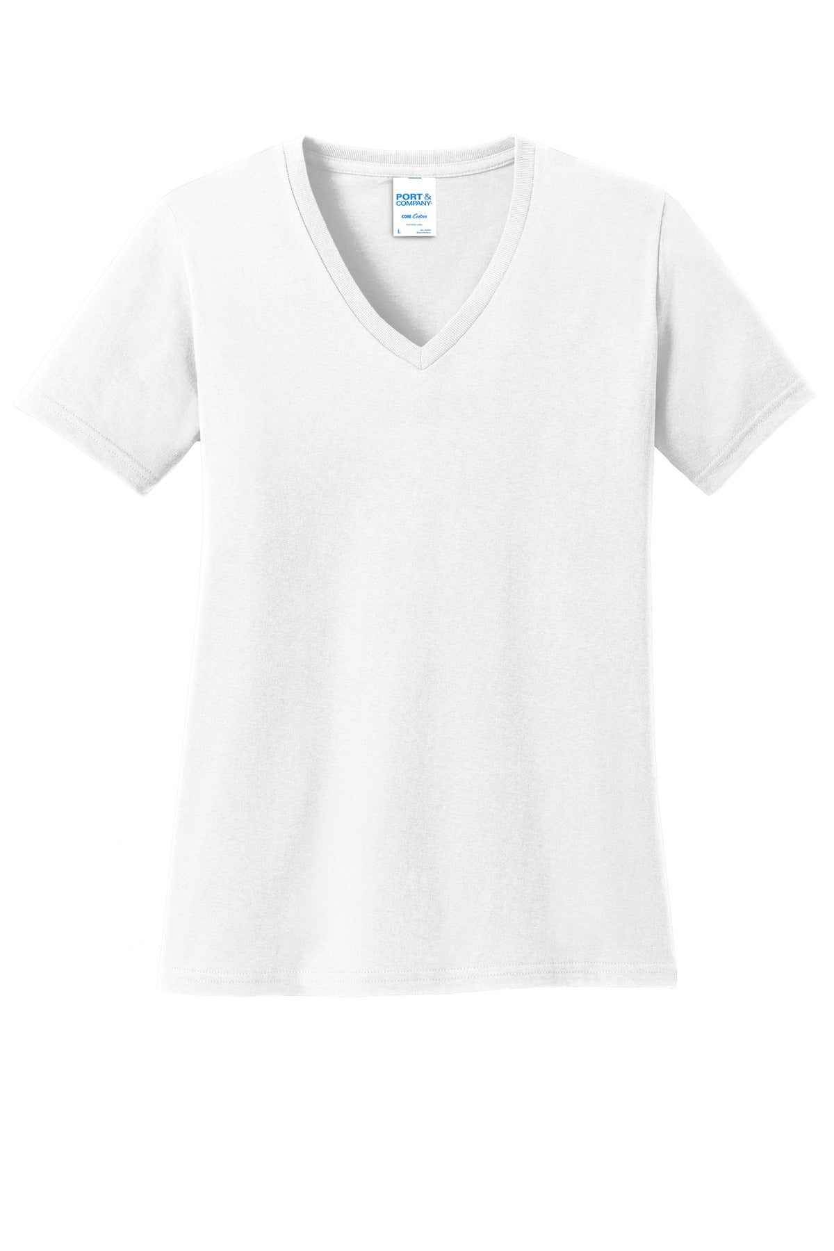 Port & Co™ Women's Core Cotton V-Neck Tee. LPC54V