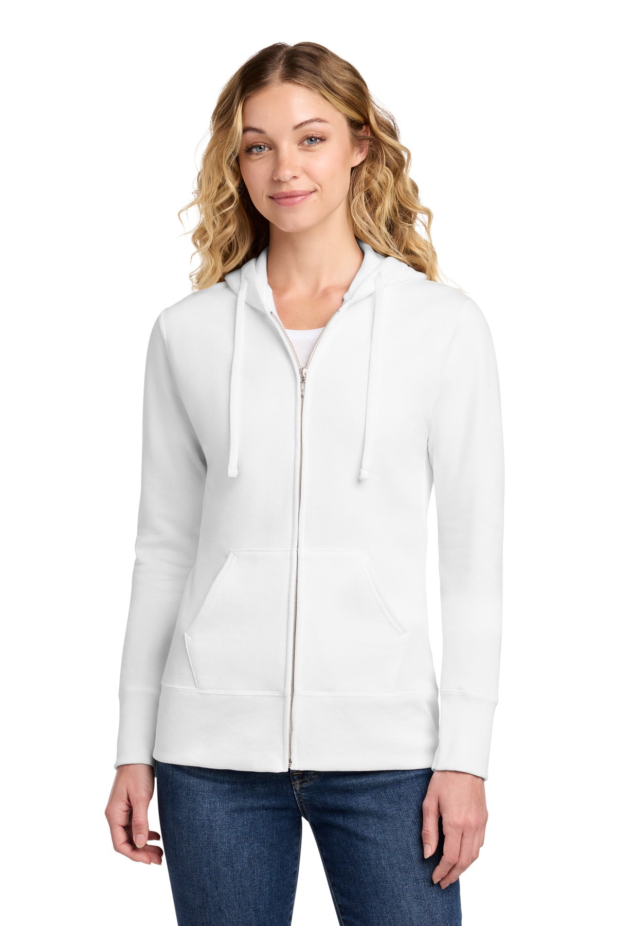 Port & Co™ Women's Core Fleece Full-Zip Hooded Sweatshirt. LPC78ZH
