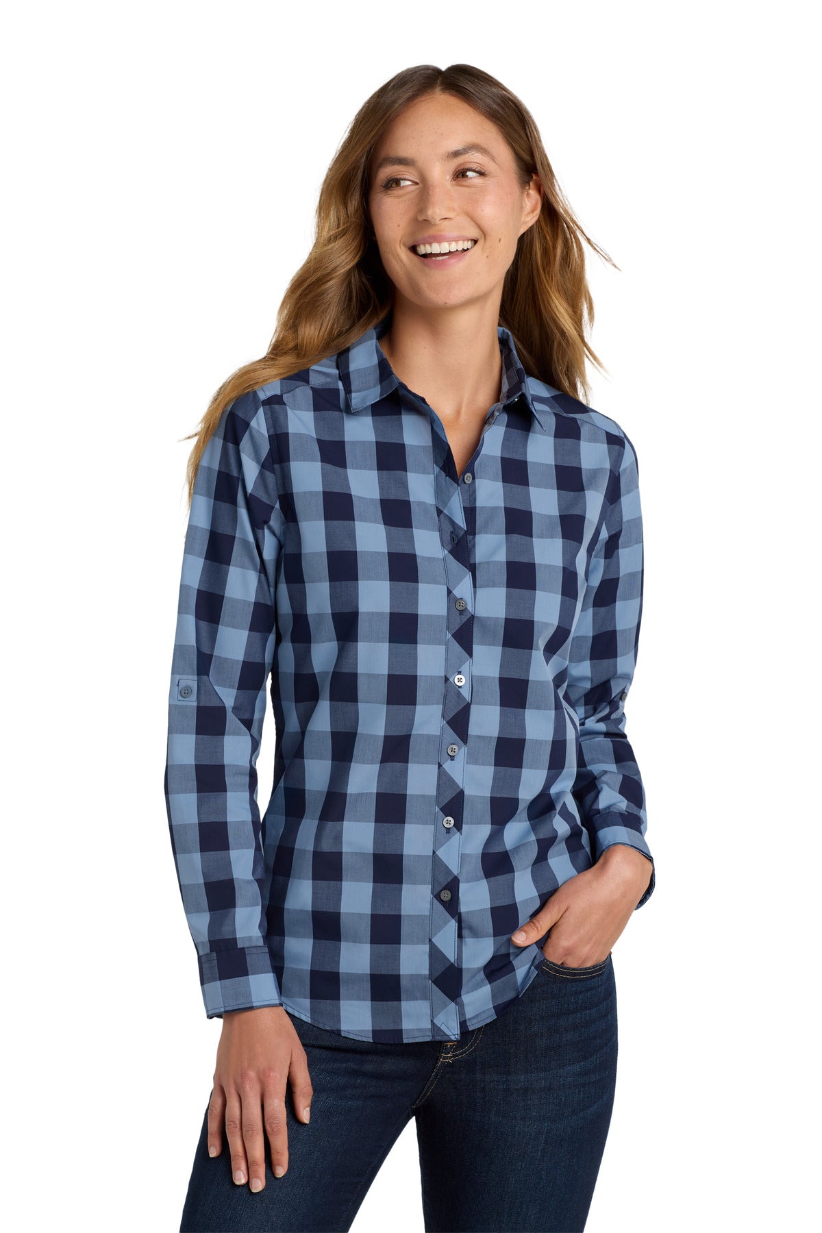 Port Authority® Women's Everyday Plaid Shirt. LW670