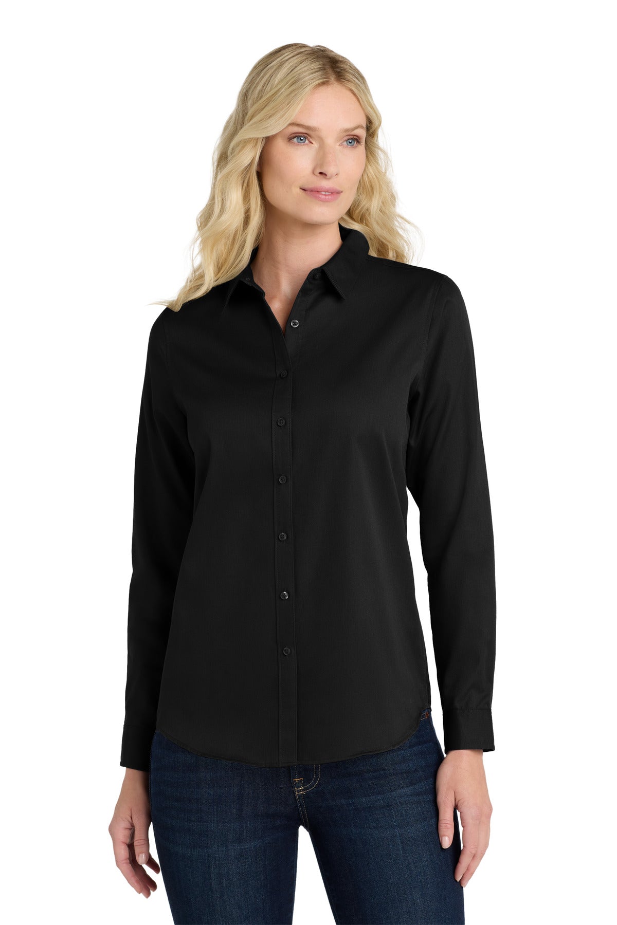 Port Authority® Women's Long Sleeve SuperPro React™Twill Shirt. LW808