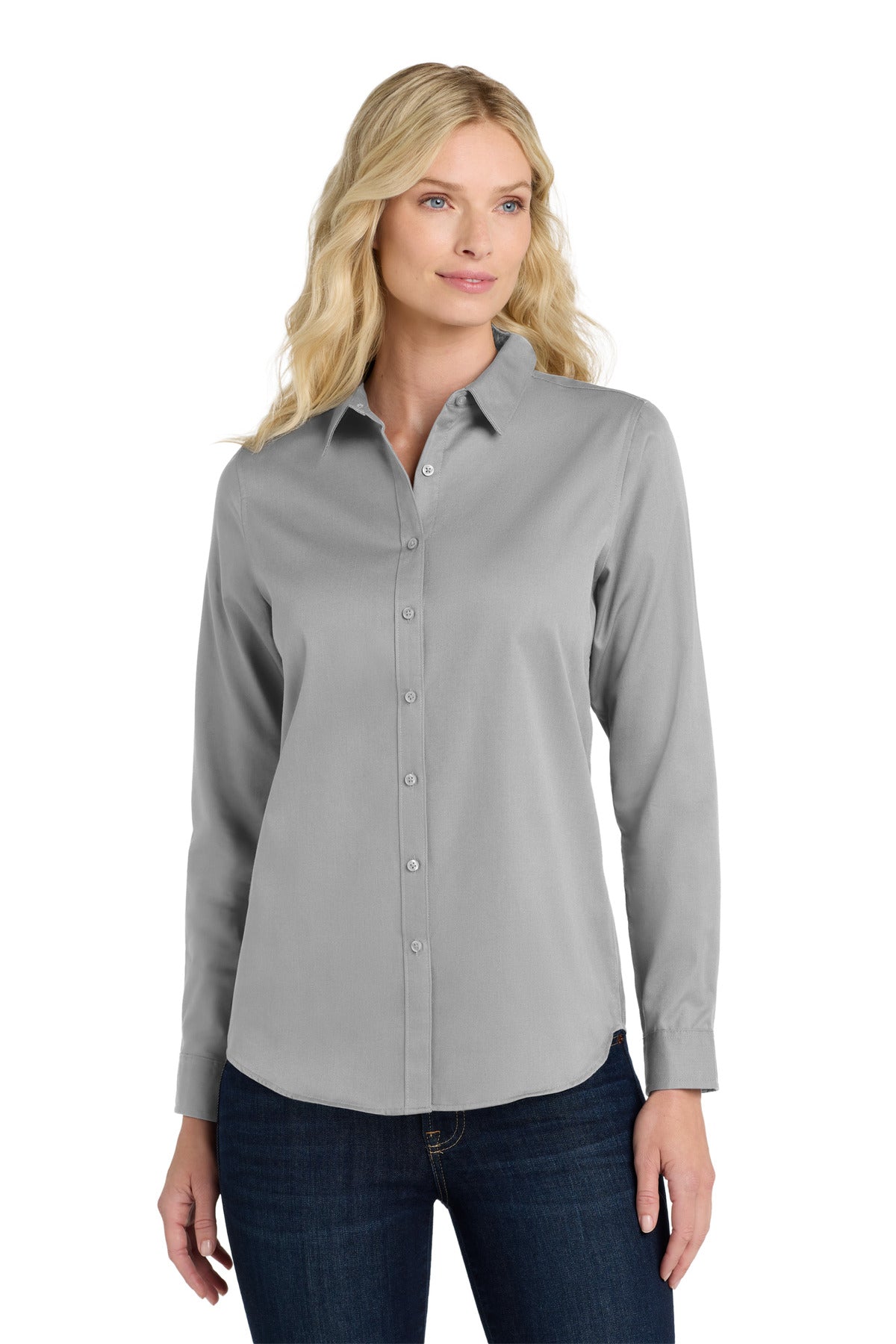 Port Authority® Women's Long Sleeve SuperPro React™Twill Shirt. LW808