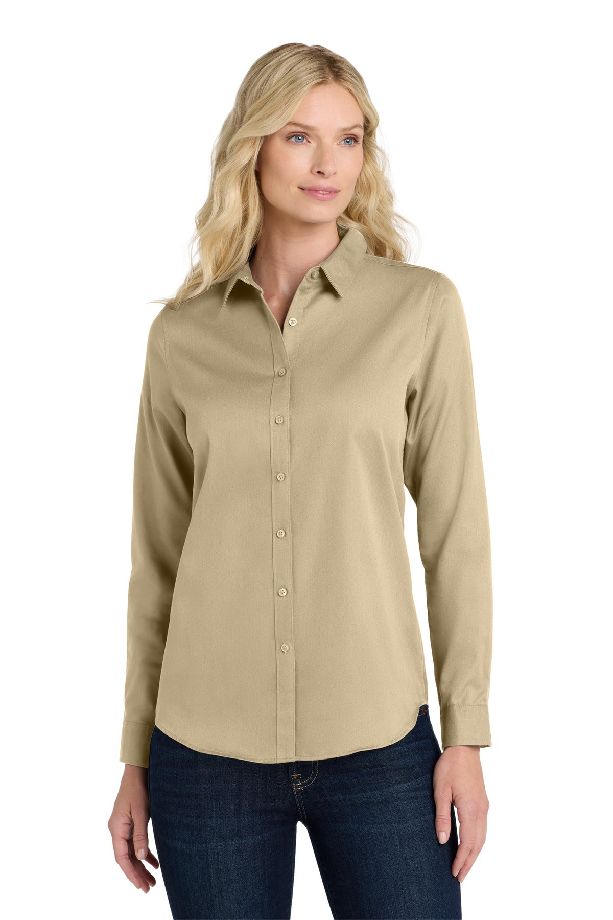 Port Authority® Women's Long Sleeve SuperPro React™Twill Shirt. LW808
