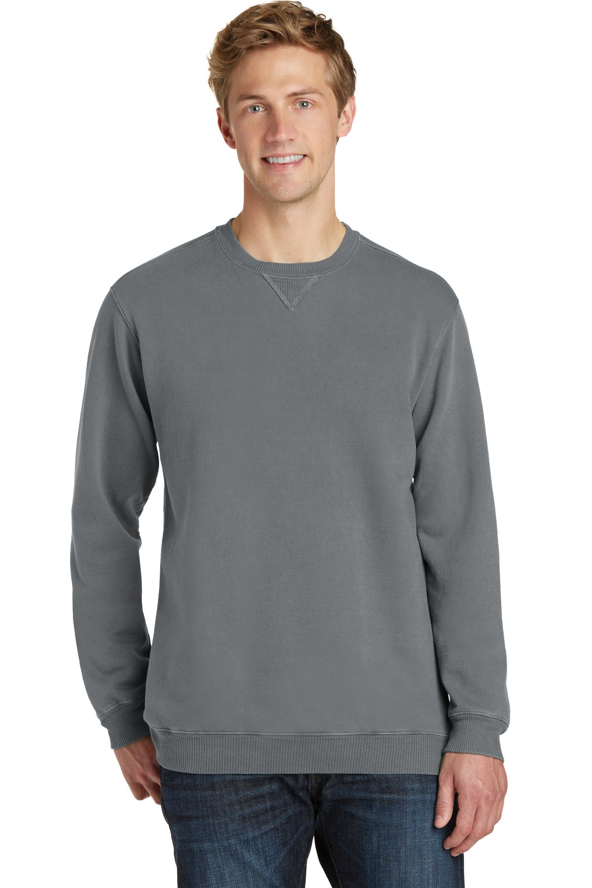 Port & Co™ Beach Wash® Garment-Dyed Crewneck Sweatshirt PC098
