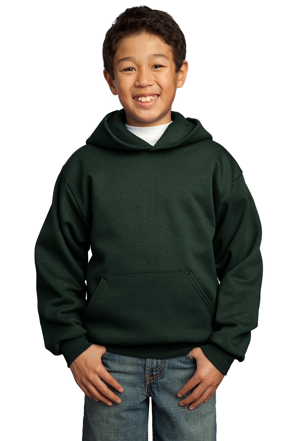 Port & Company® - Youth Core Fleece Pullover Hooded Sweatshirt. PC90YH