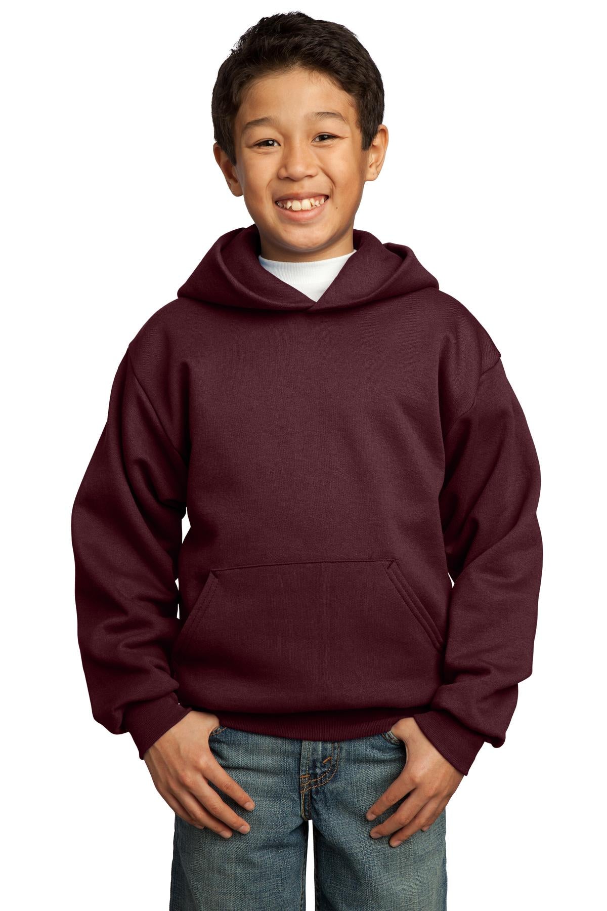 Port & Company® - Youth Core Fleece Pullover Hooded Sweatshirt. PC90YH
