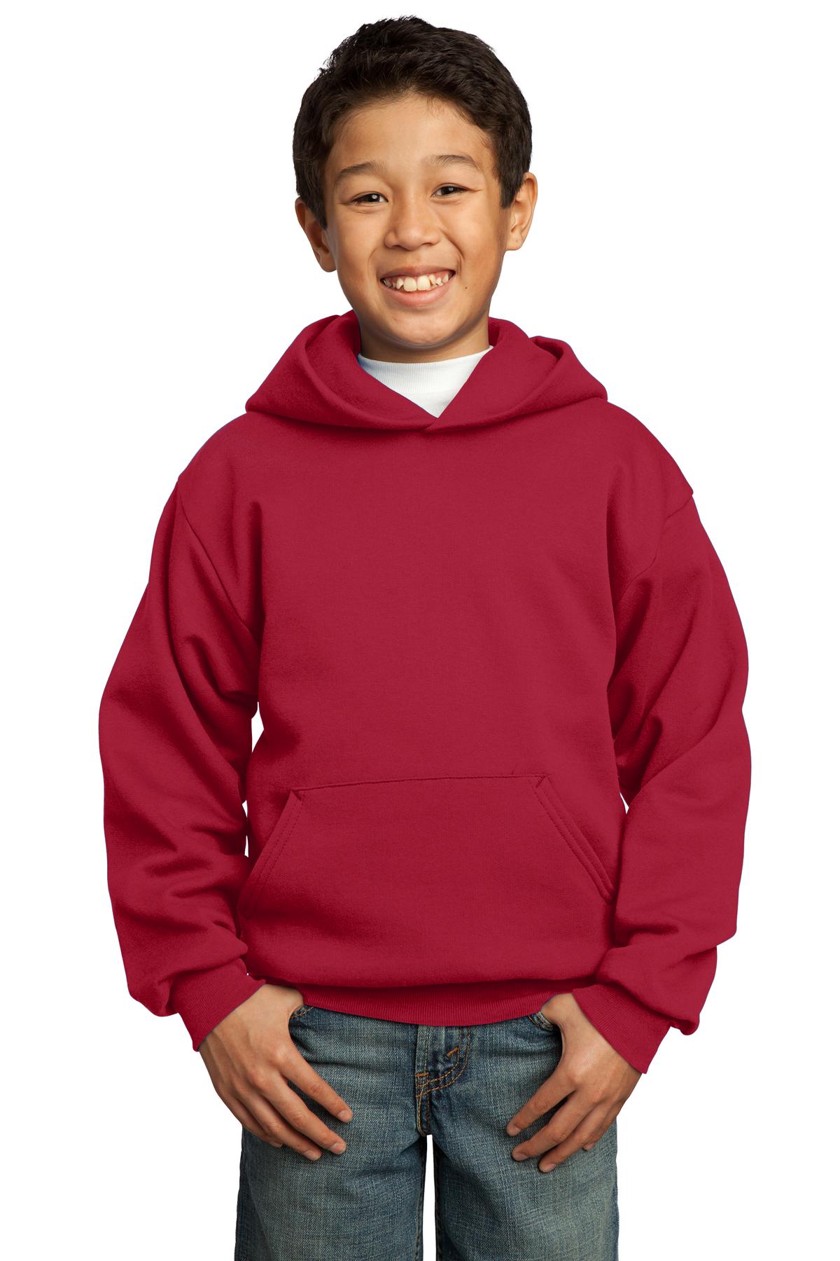 Port & Company® - Youth Core Fleece Pullover Hooded Sweatshirt. PC90YH