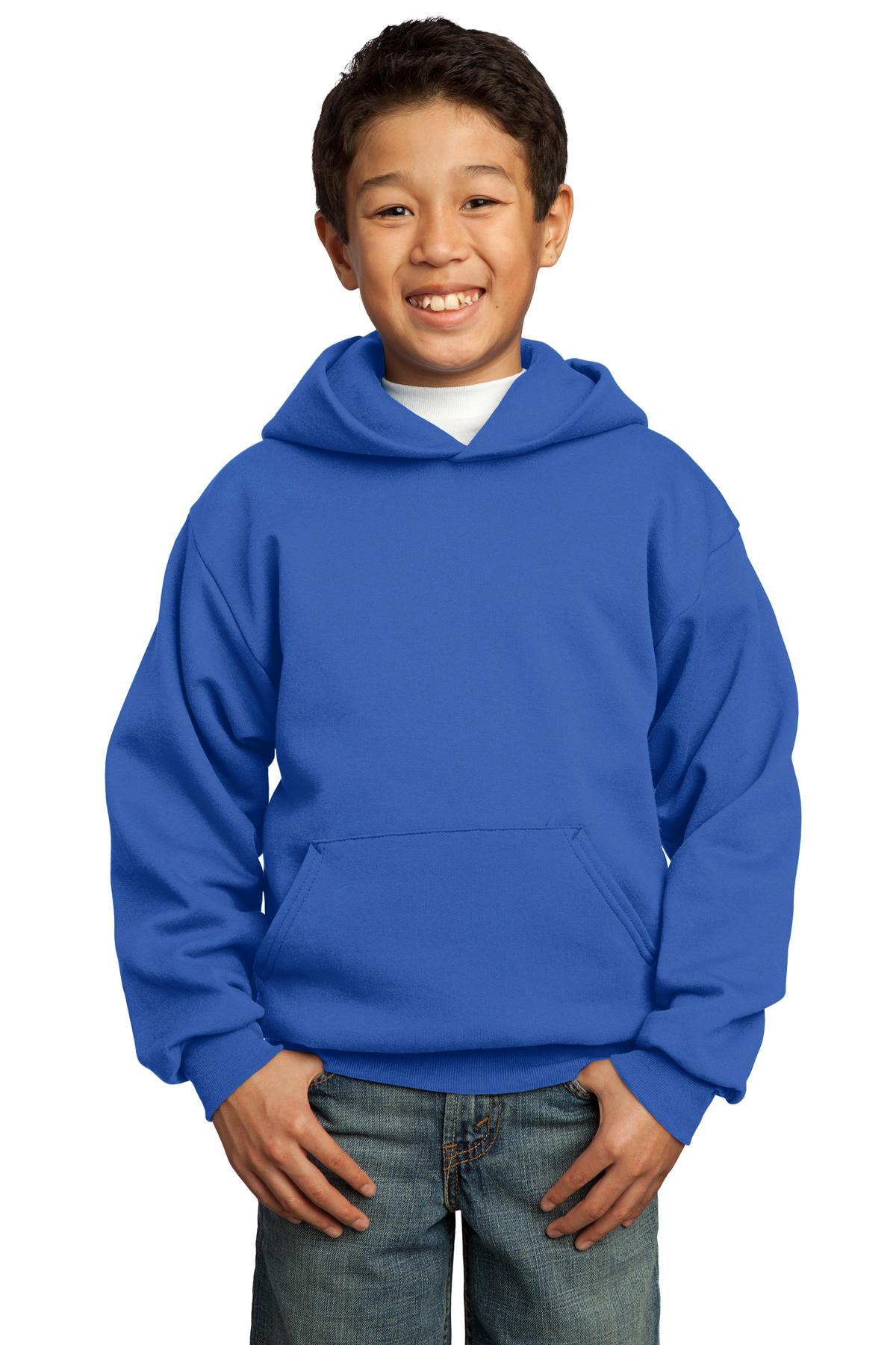 Port & Company® - Youth Core Fleece Pullover Hooded Sweatshirt. PC90YH