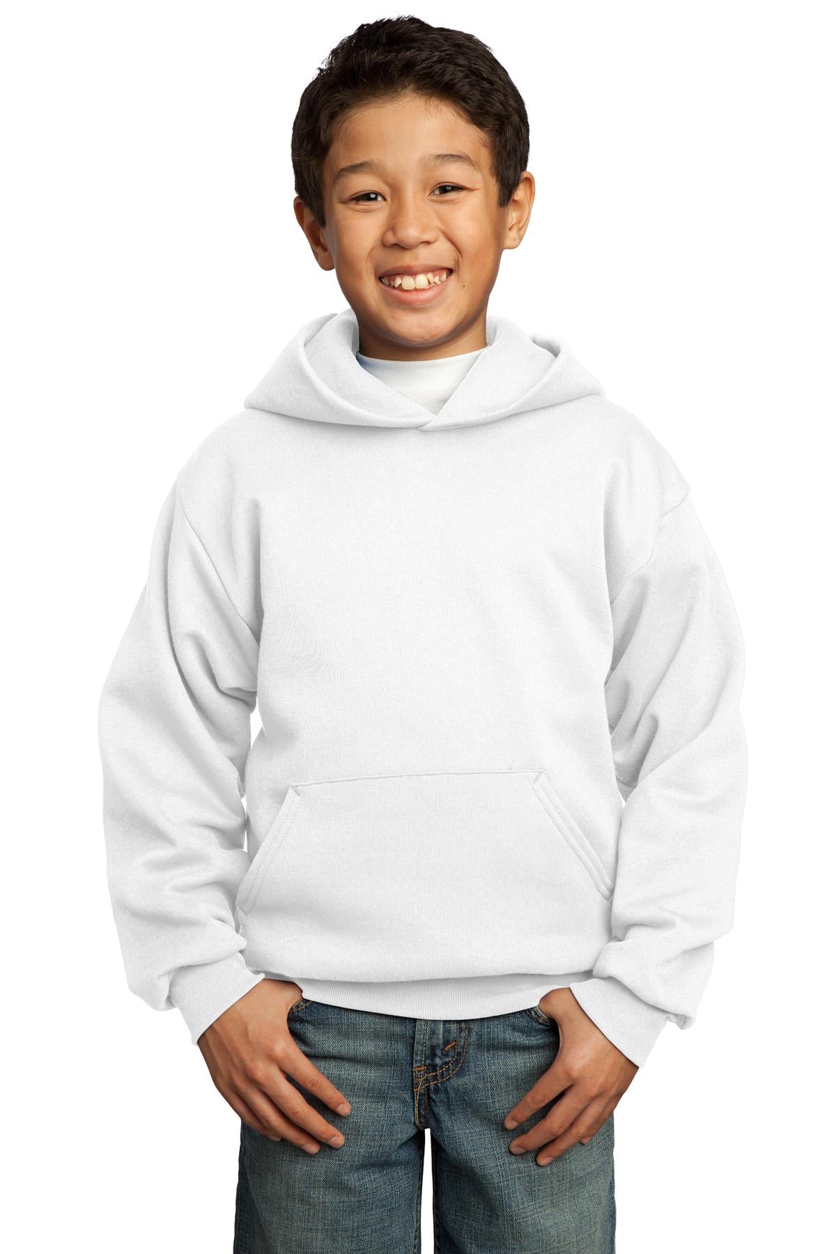 Port & Company® - Youth Core Fleece Pullover Hooded Sweatshirt. PC90YH