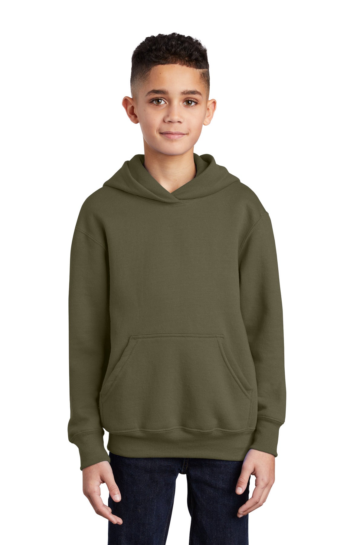 Port & Company® - Youth Core Fleece Pullover Hooded Sweatshirt. PC90YH