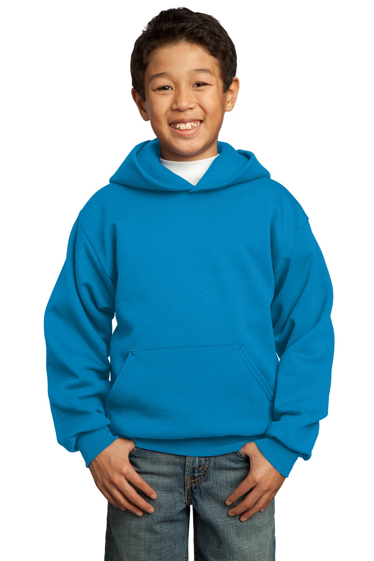 Port & Company® - Youth Core Fleece Pullover Hooded Sweatshirt. PC90YH