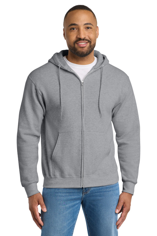 Port & Co™ Essential Fleece Full-Zip Hooded Sweatshirt. PC90ZH
