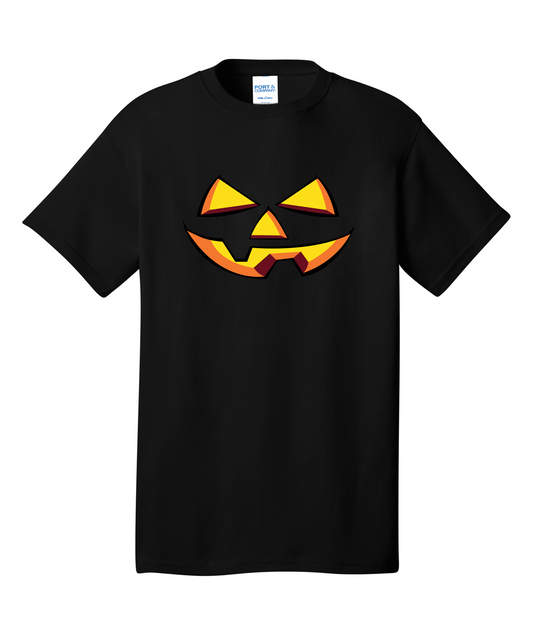 Pumpkin Face Short Sleeve Halloween T-Shirt: Embrace the Spooky Spirit