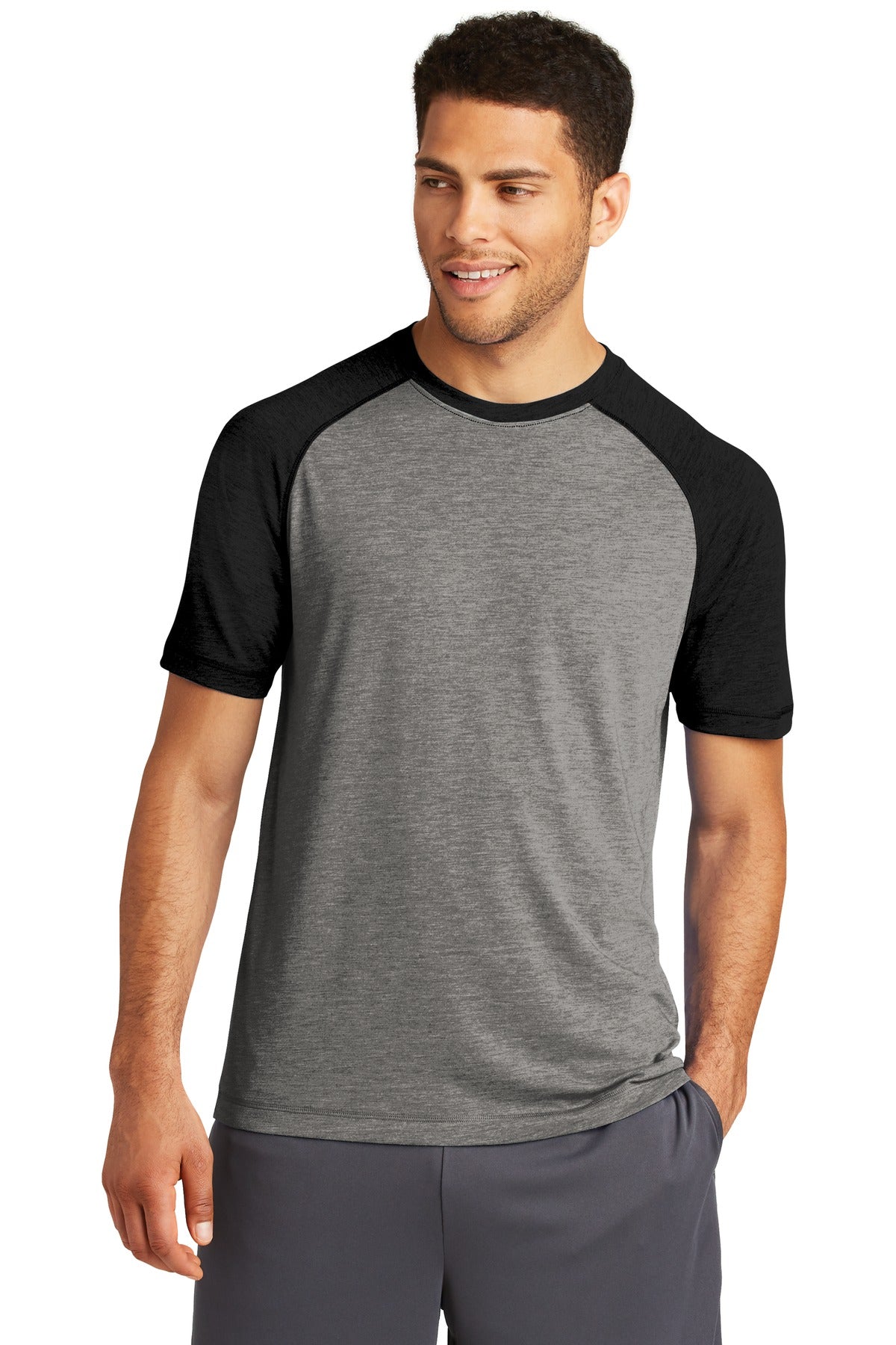 Sport-Tek ? PosiCharge ? Tri-Blend Wicking Raglan Tee. ST400