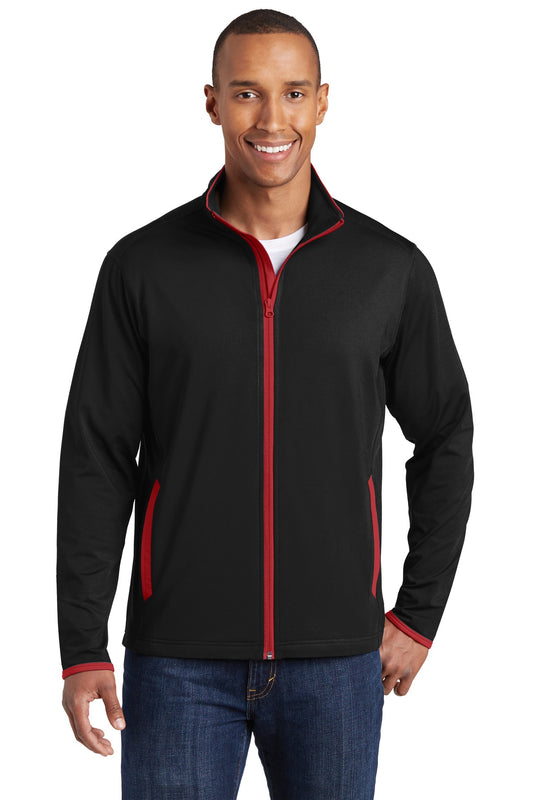 Sport-Tek® Sport-Wick® Stretch Contrast Full-Zip Jacket. ST853
