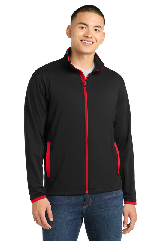 Sport-Tek® Sport-Wick® Stretch Contrast Full-Zip Jacket. ST853