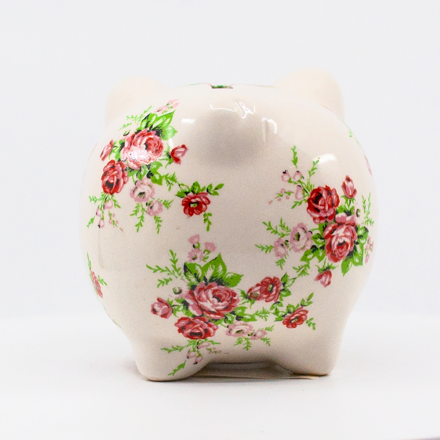 Pig Money Piggy Bank by Crystal Castle® - Roses